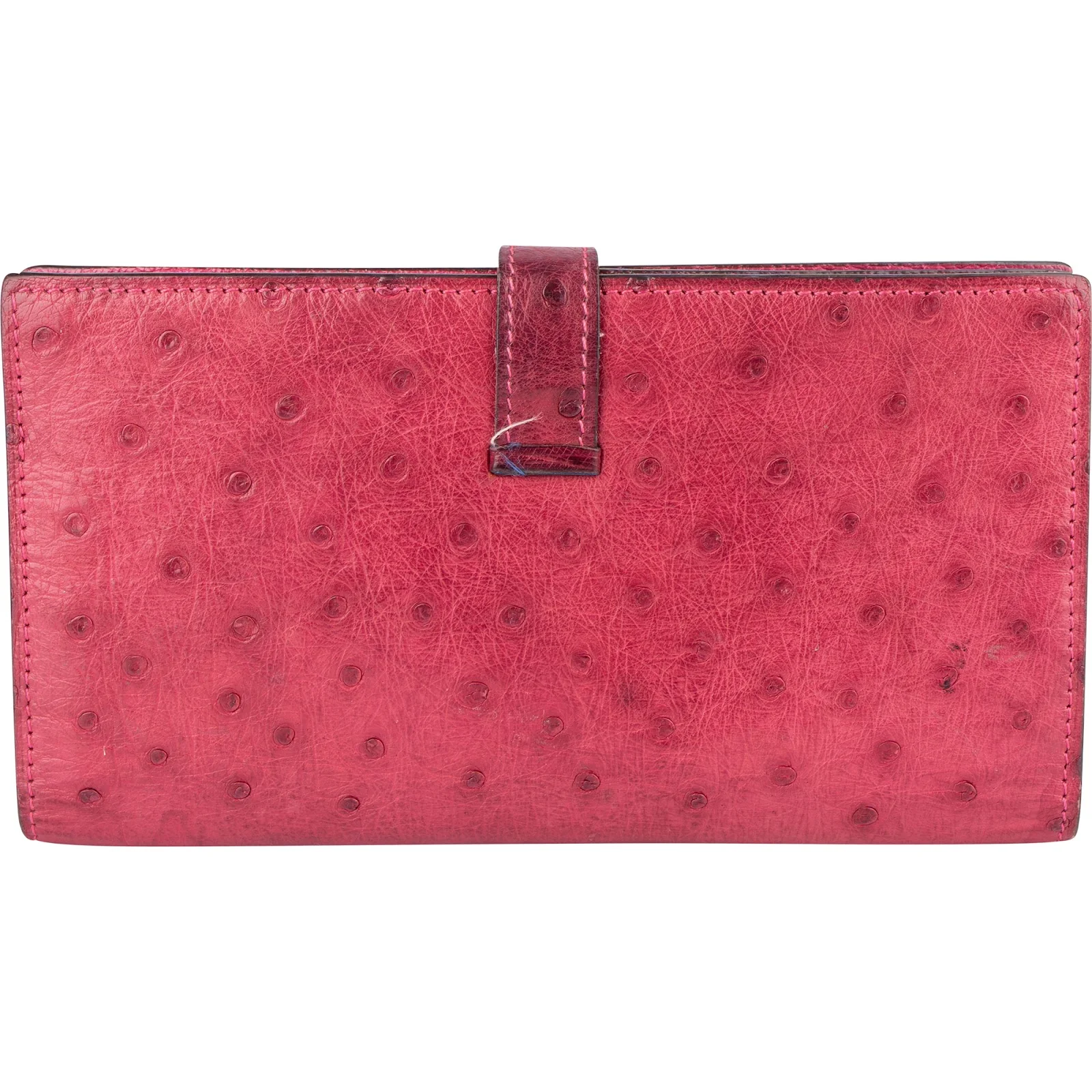 Hermès Pink Ostrich Béarn Wallet