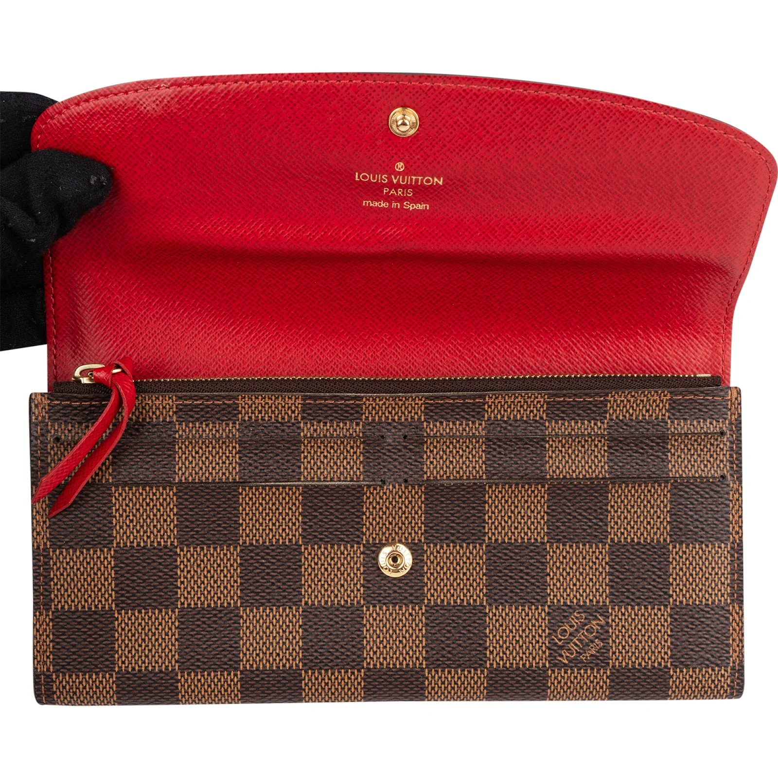 Louis Vuitton Monogram Damier Ebene Canvas Emilie Wallet