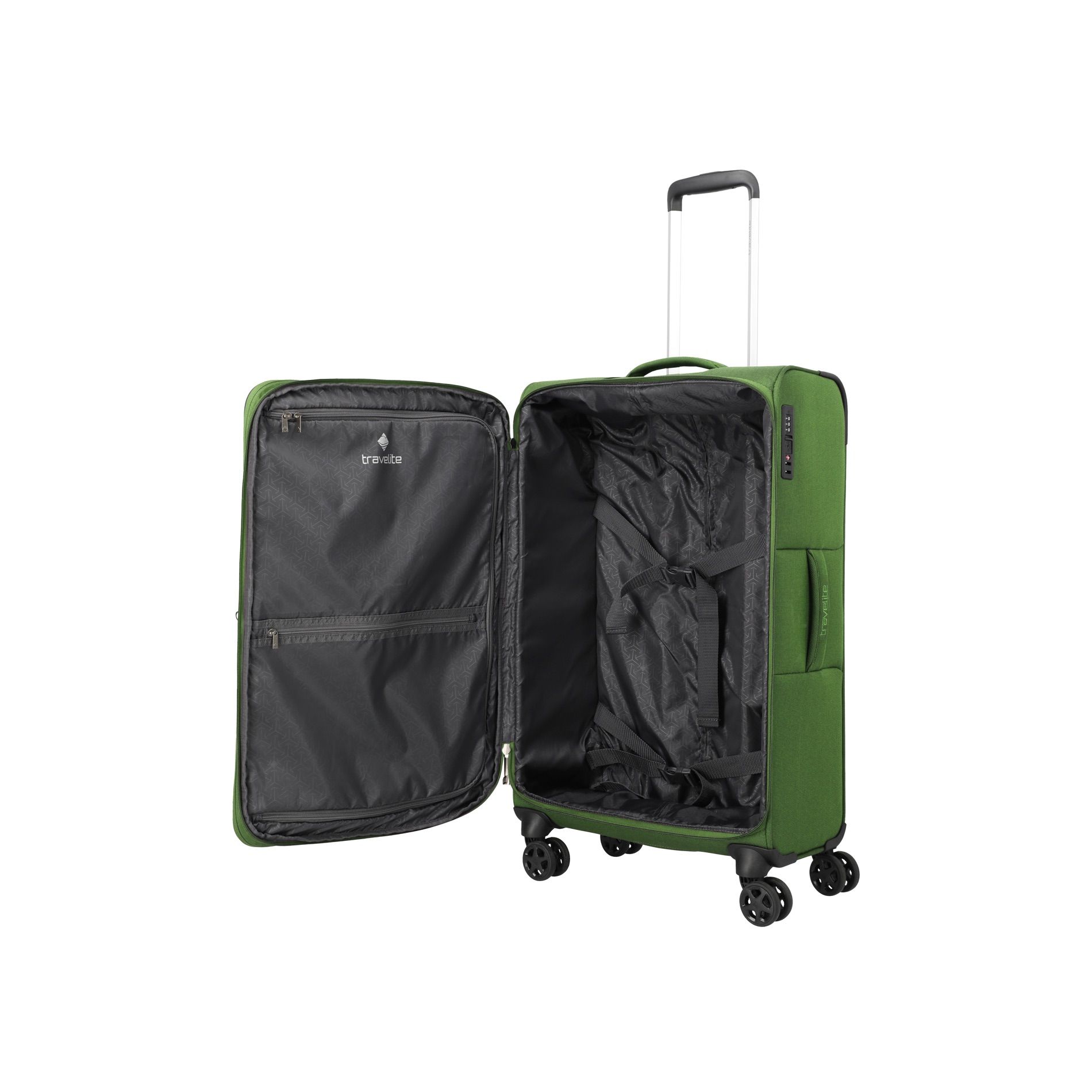 CUBIS Kofferset L/M/S erweiterbar + Beauty Case + Board Bag - Green