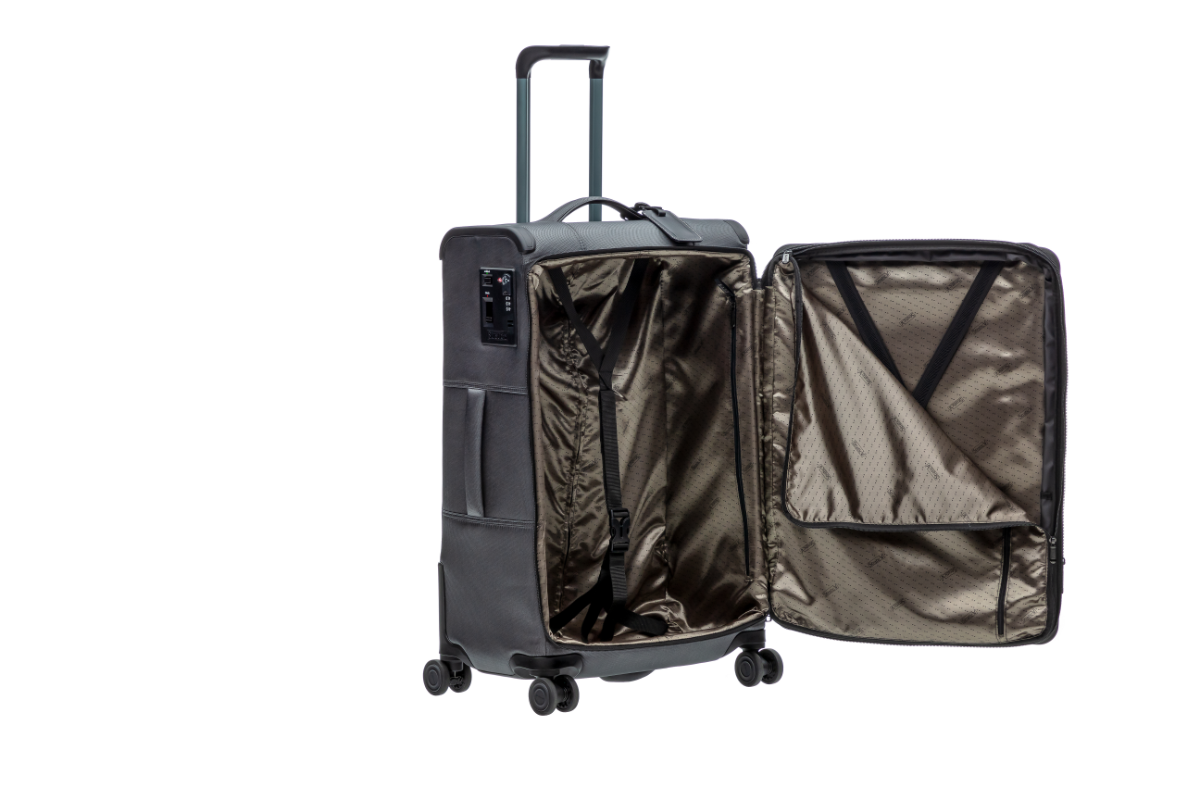 BAY Weichschalen-Koffer M mit 4 Rollen bis 68 cm 59 Liter - Grey