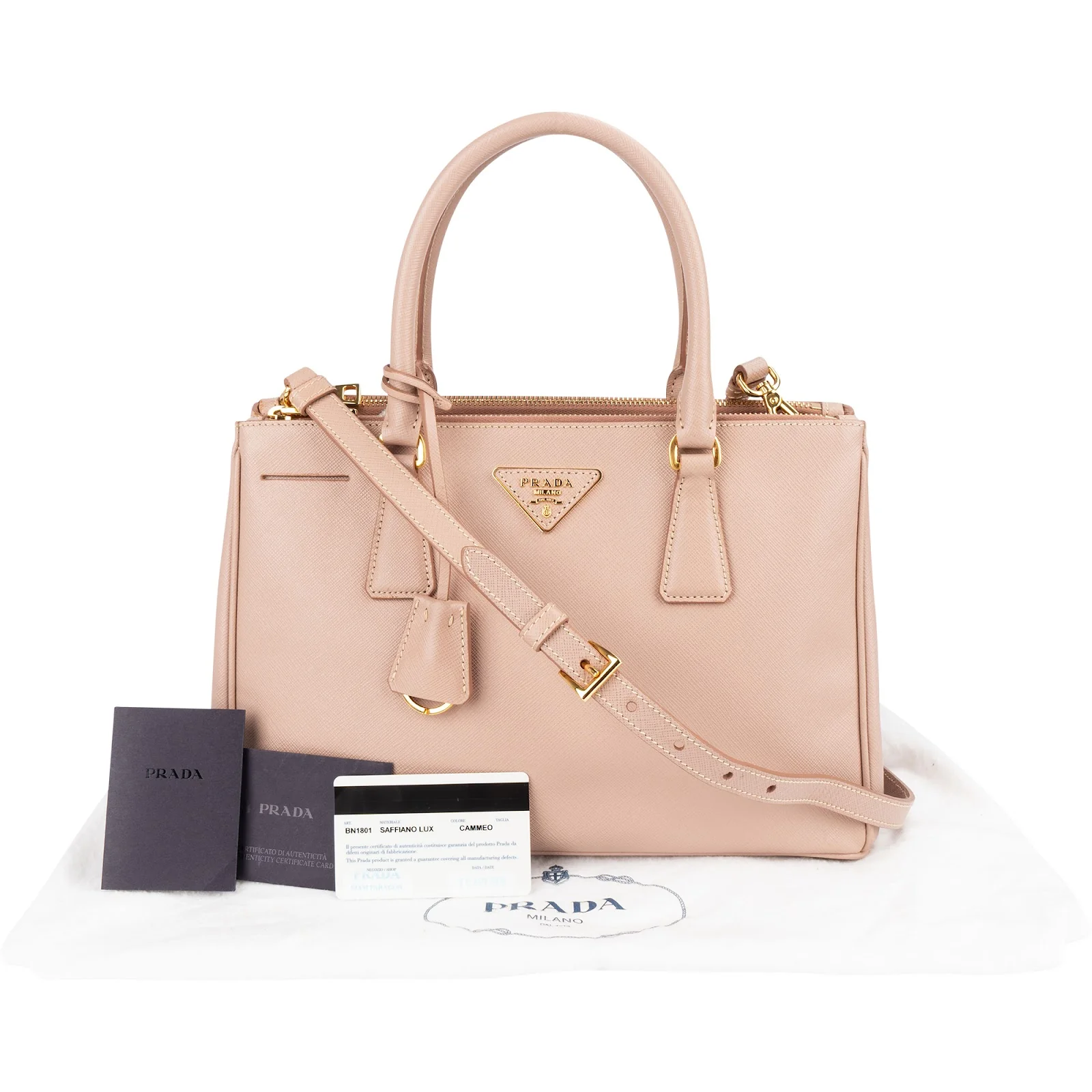 Prada Saffiano Vernice Galleria Handbag