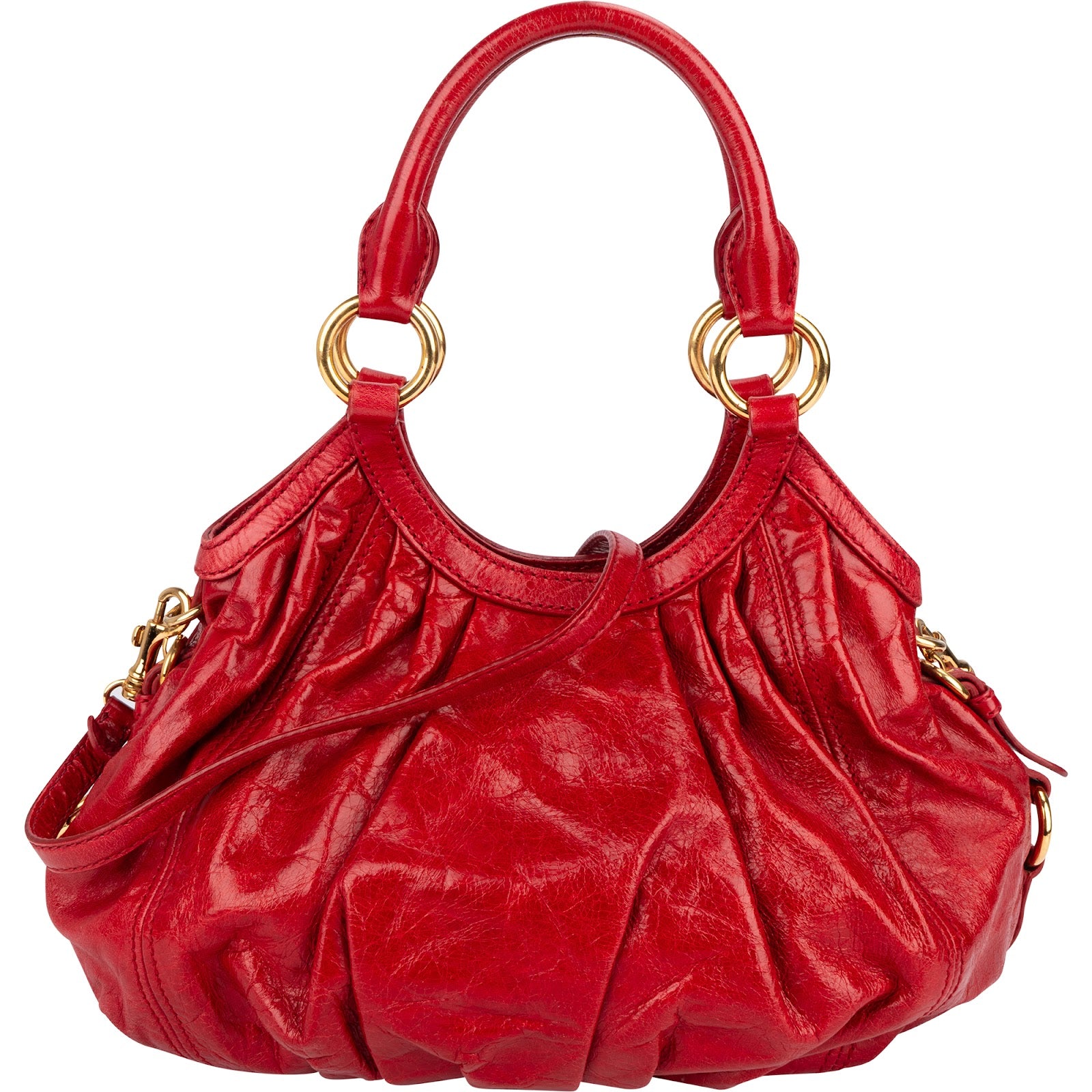 Miu Miu Vitello Lux Coffer Hobo Shoulder Bag