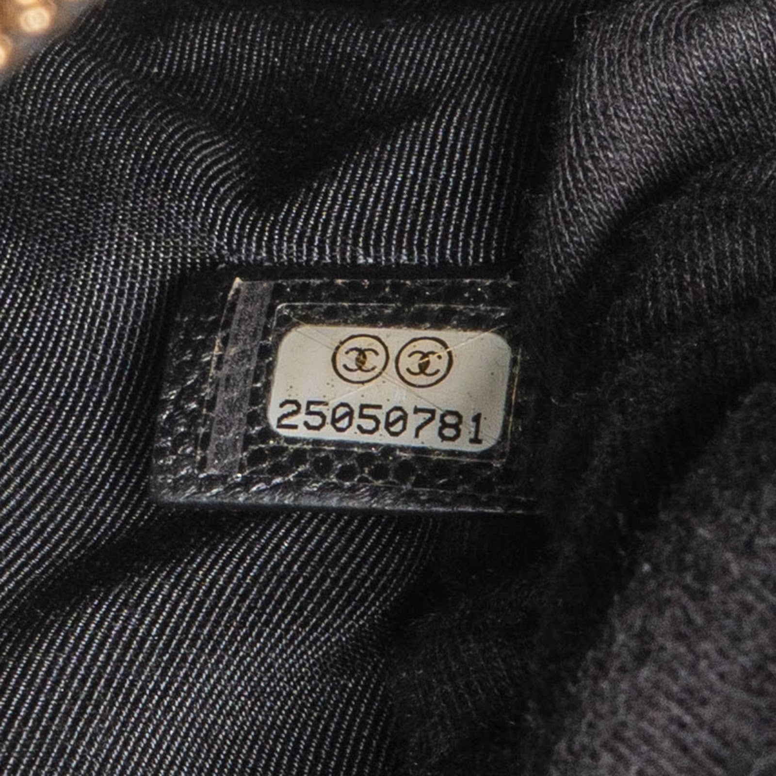 Chanel Caviar Leather Chevron Charms Clutch