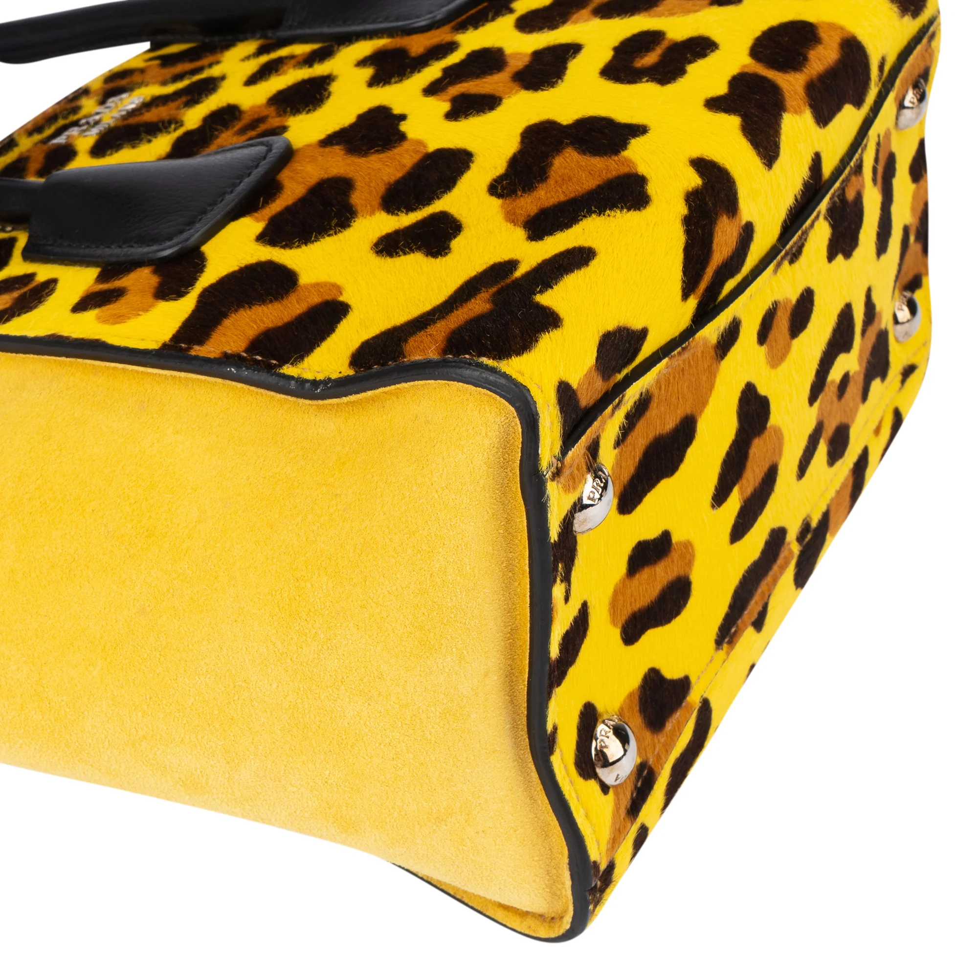 Prada Leopard Print Satchel Handbag