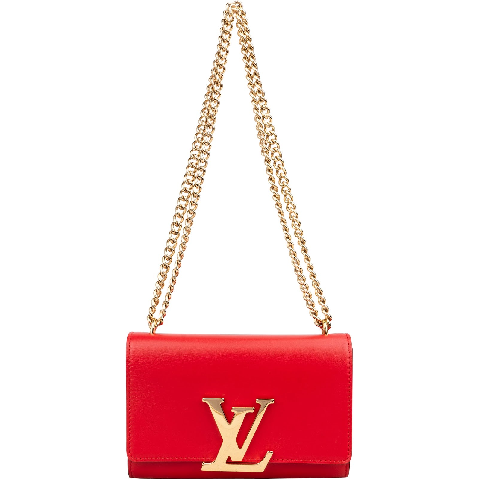 Louis Vuitton Rouge Leather Louise MM Crossbody Bag