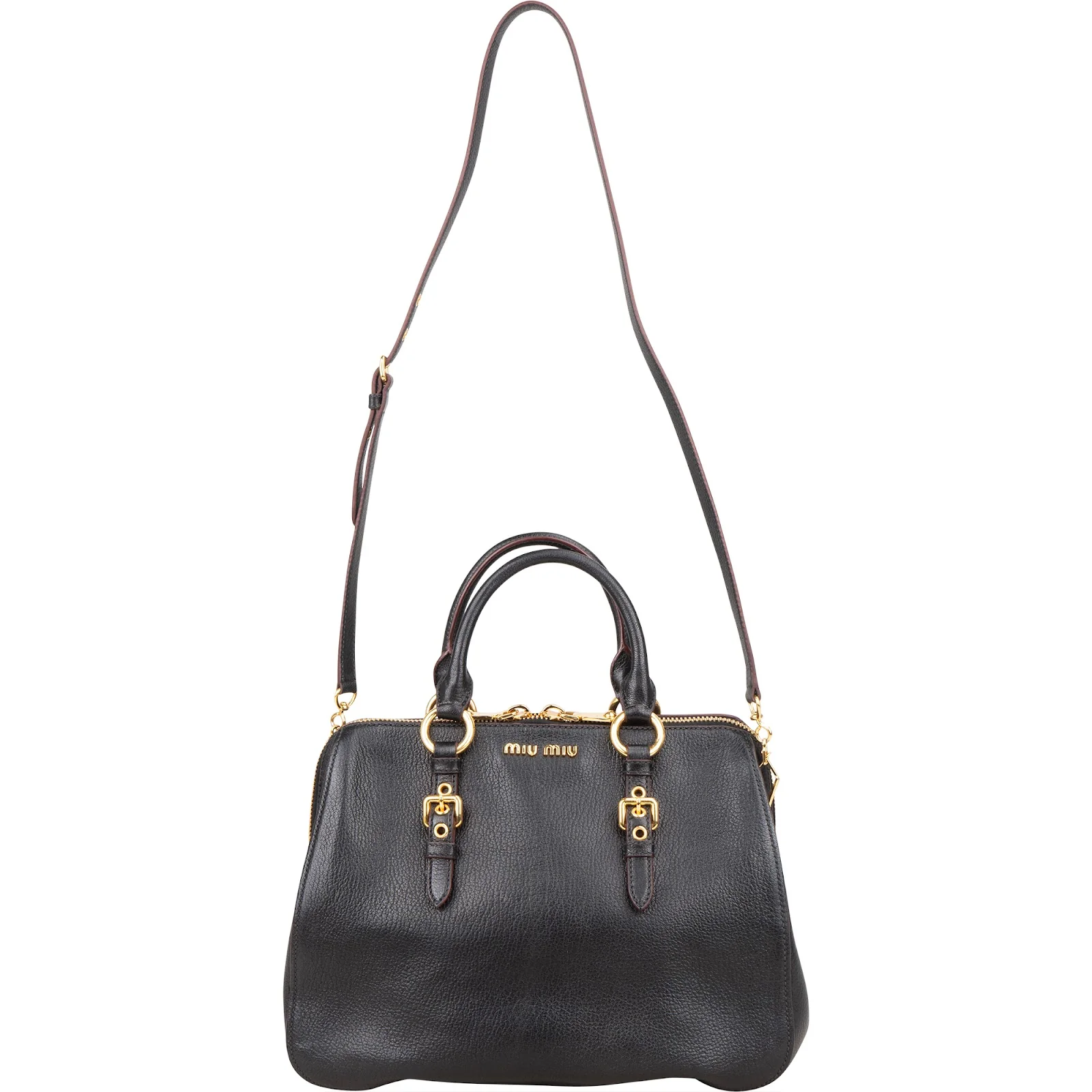 Miu Miu Madras Leather Dome Handbag