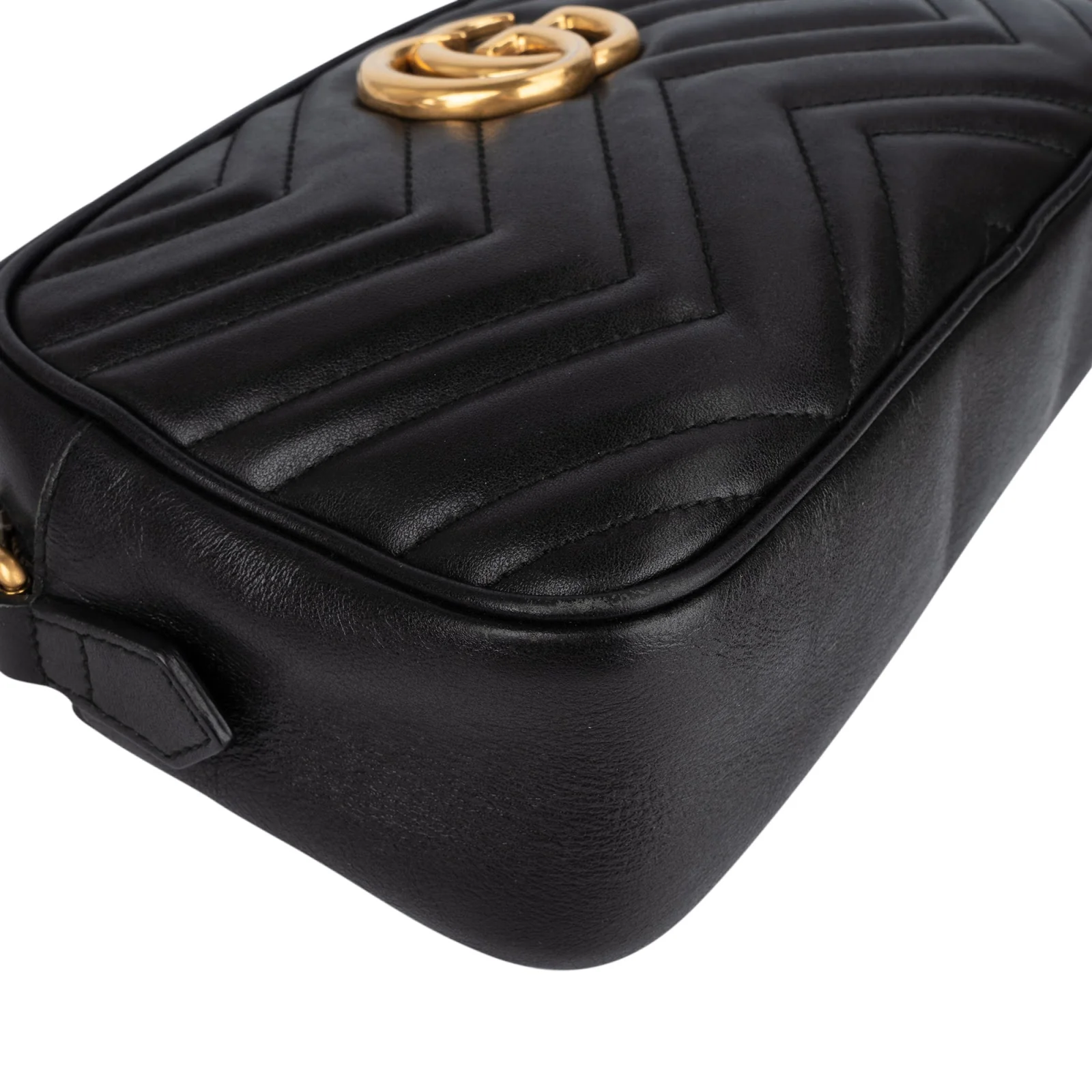 Gucci Quilted Leather GG Marmont Crossbody Bag