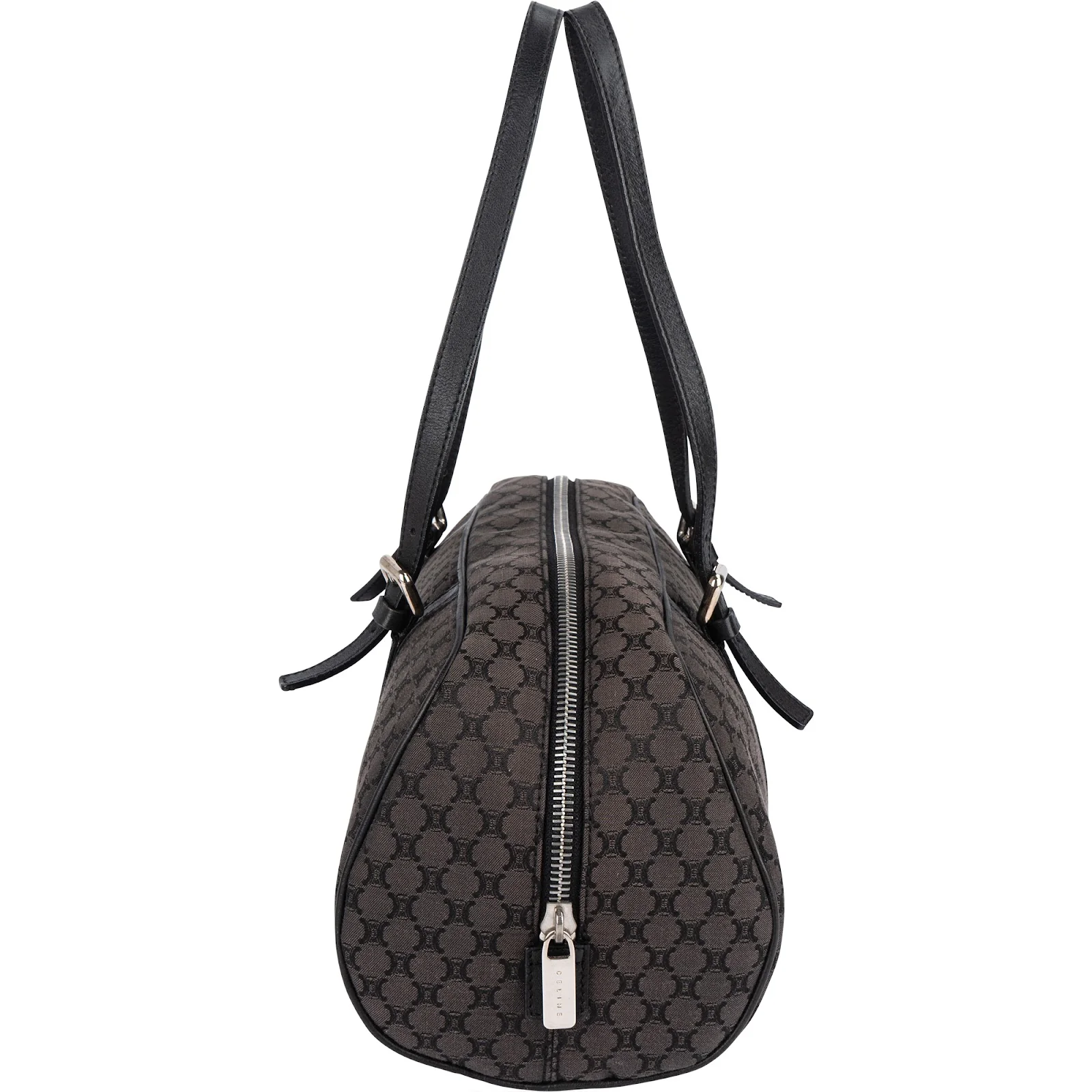 Celine Black Macadam Nylon Boston Shoulder Bag