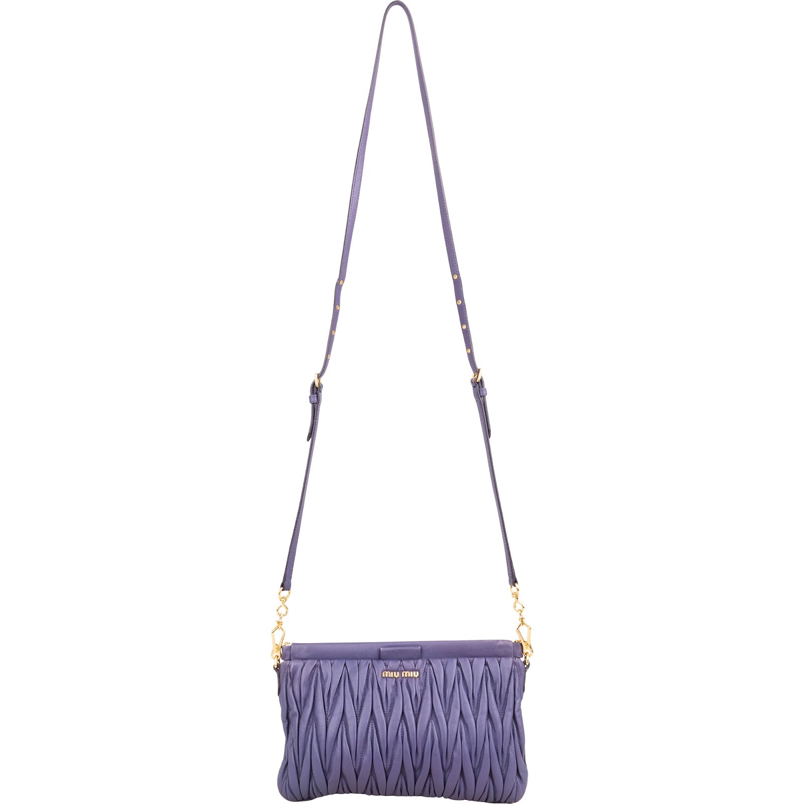 Miu Miu Matelassé Nappa Leather Clutch Crossbody Bag