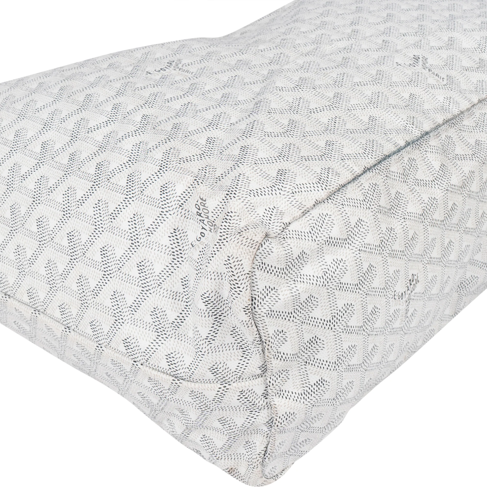 Goyard White Goyardine Monogram Saint Louis PM Shoulder Bag