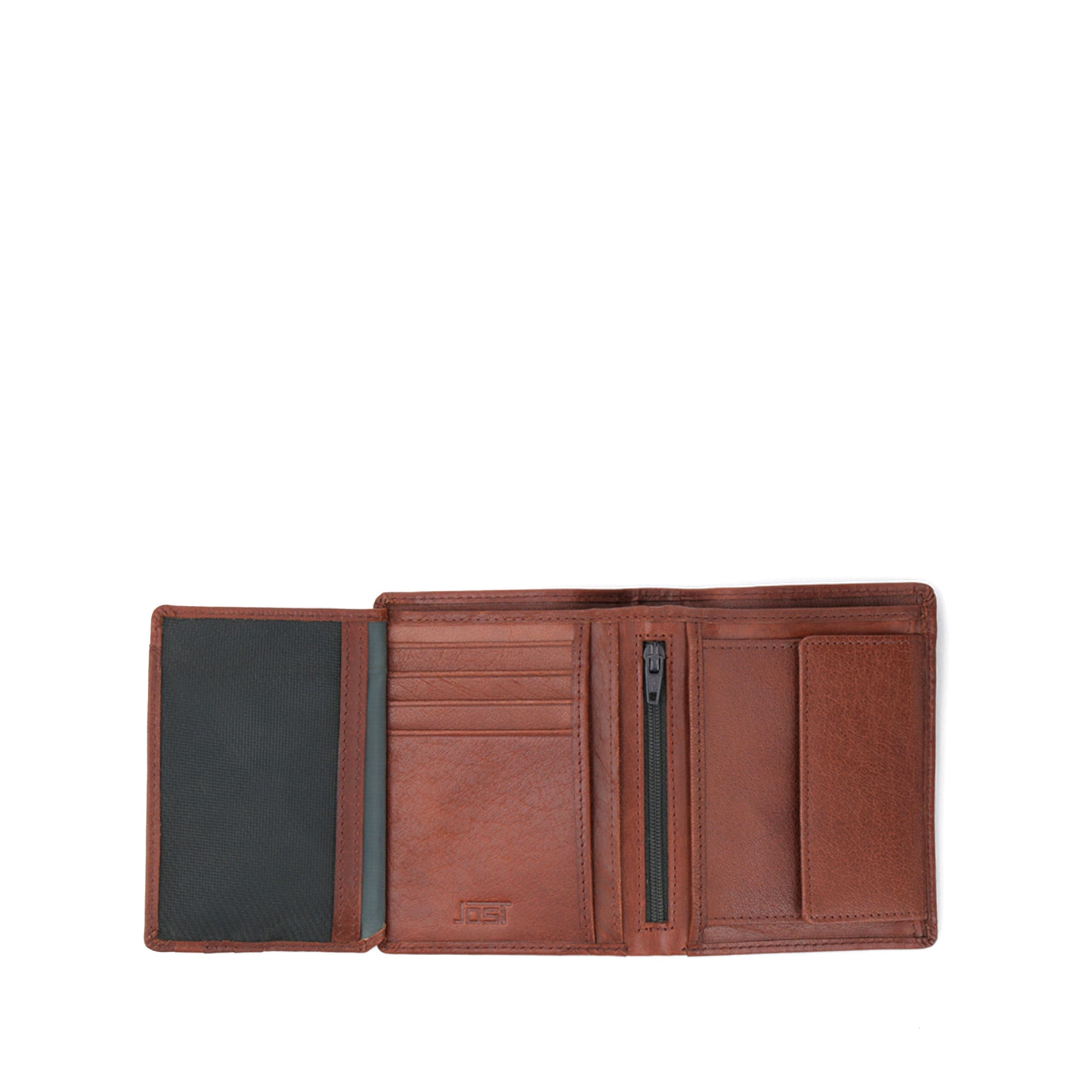 Portfel MALMÖ pionowy - koniak