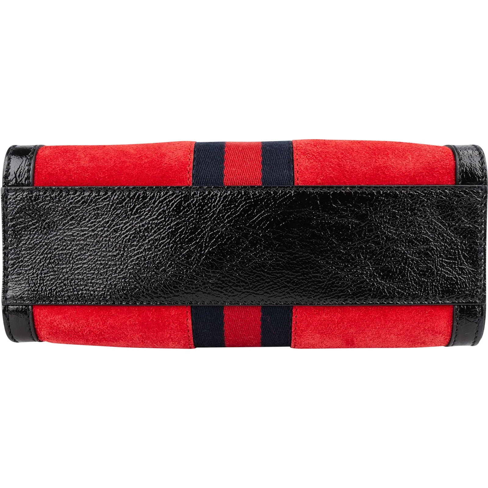 Gucci Patent Leather Suede Ophidia Small Handbag