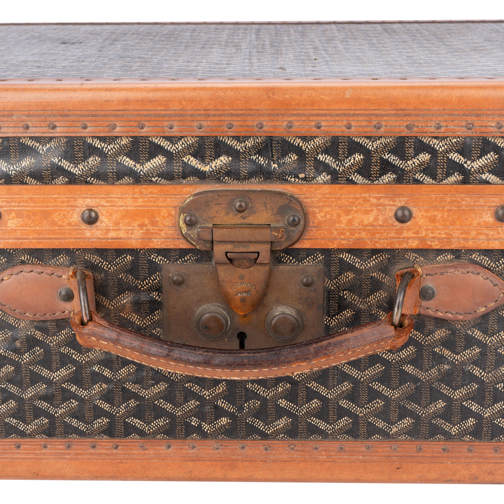 Goyard Goyardine Monogram 1900s Koffer Malle
