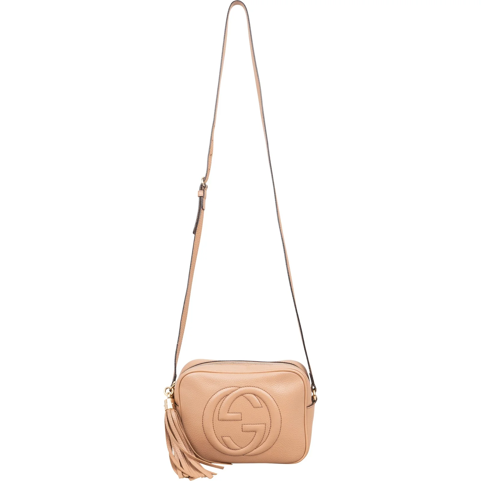Gucci Grained Leather GG Soho Camera Crossbody Bag