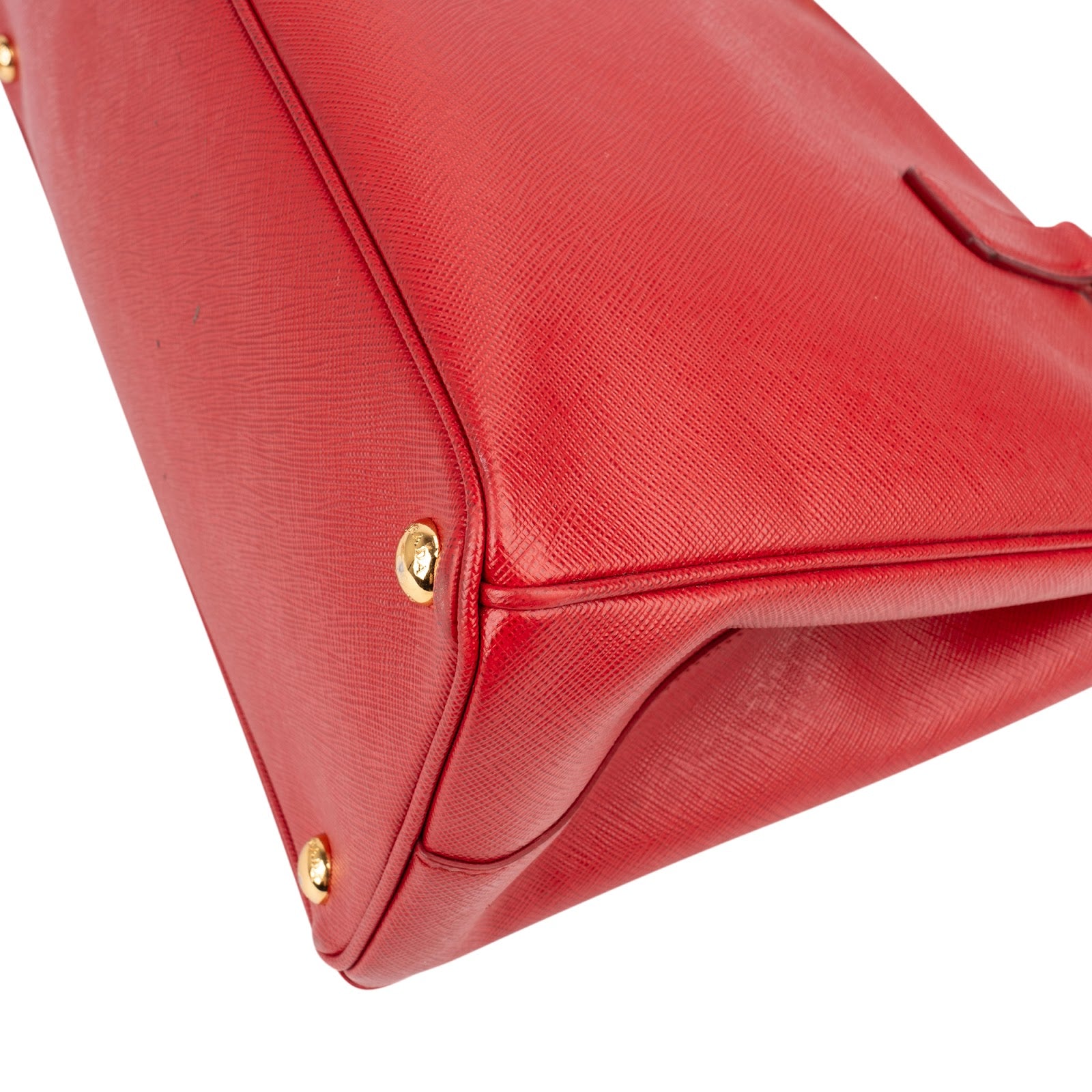 Prada Red Saffiano Leather Galleria Handbag
