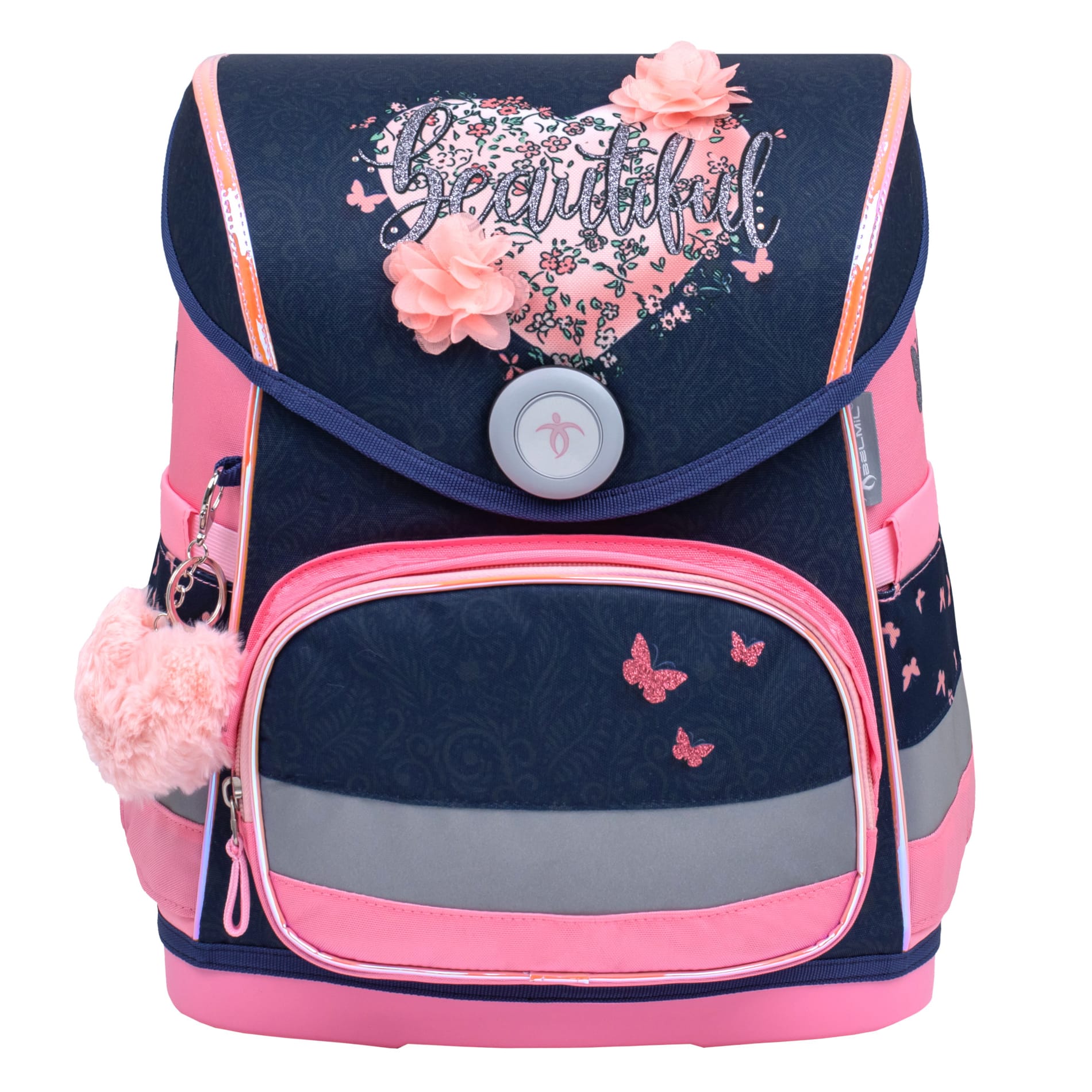 Compact ergonomisches Schulranzen-Set 4-teilig - Beautiful Flowers