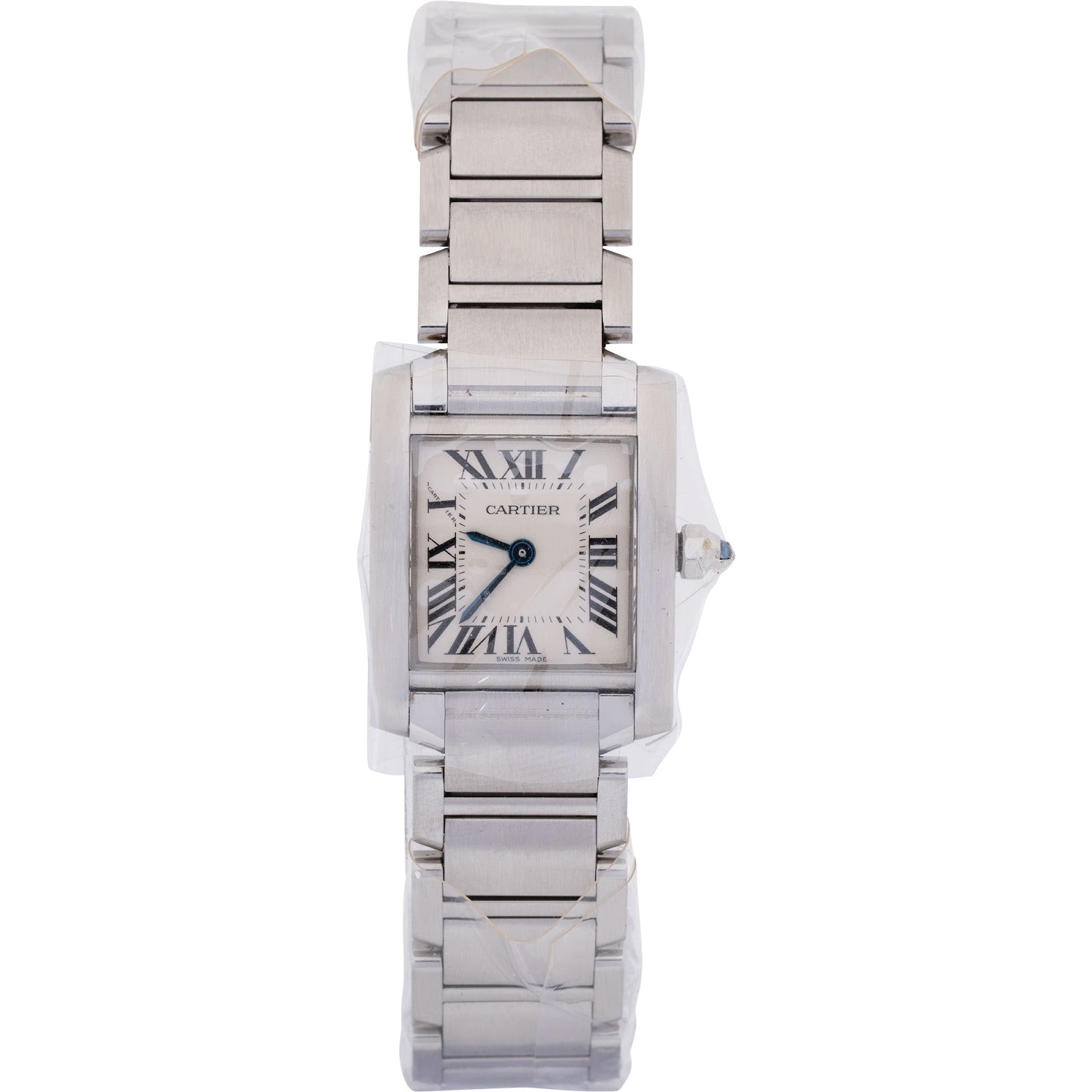 Cartier SIlver Tone Tank Française 2384 Damenuhr