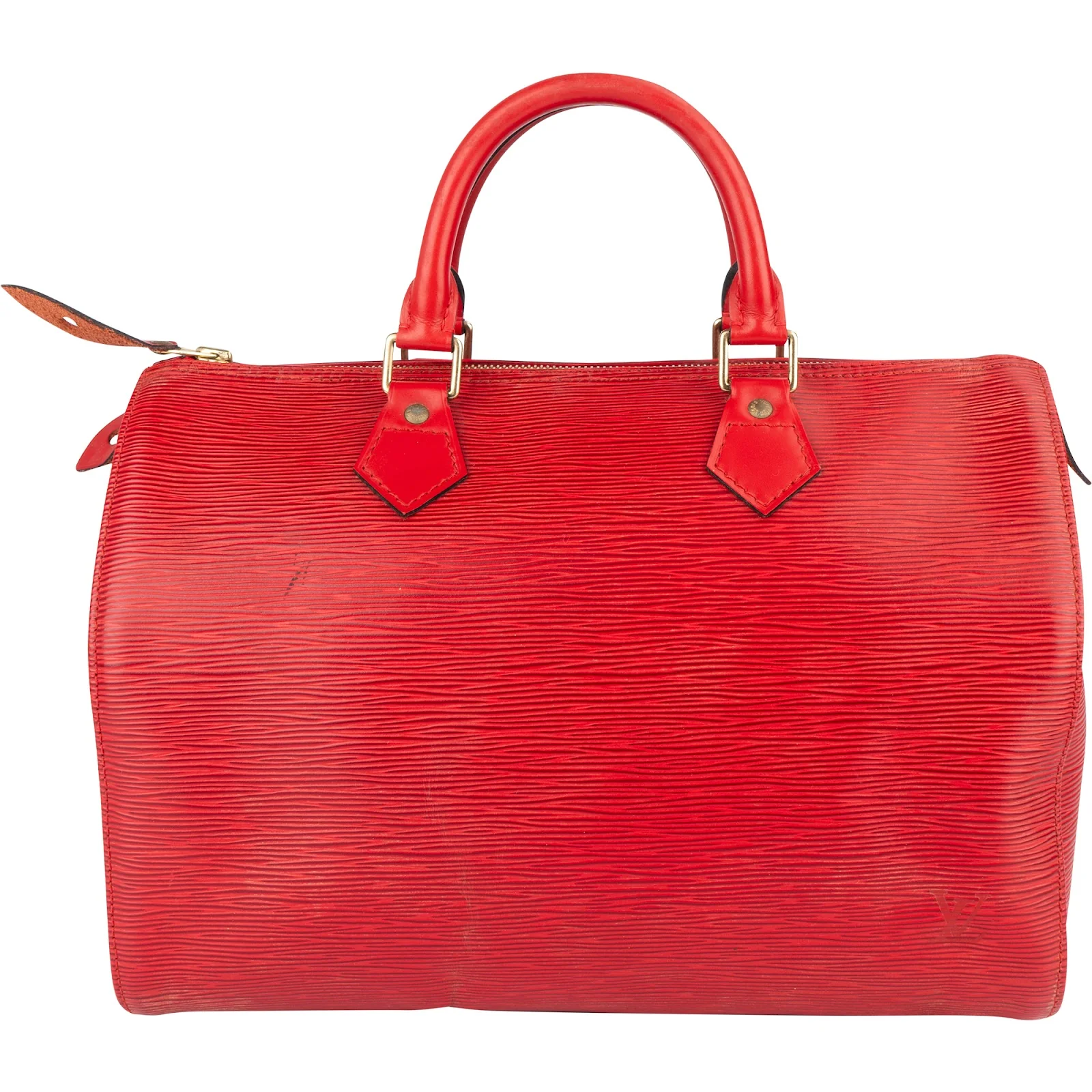 Louis Vuitton Red Epi Leather Speedy 30 Boston Bag