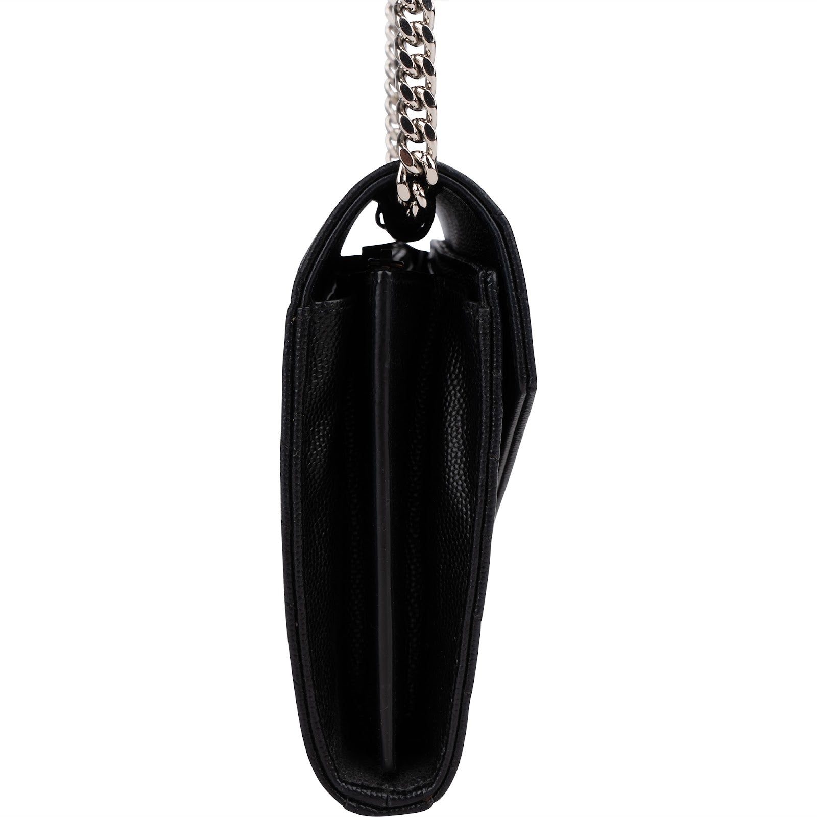 Yves Saint Laurent Grain de Poudre Quilted Leather Wallet On Chain
