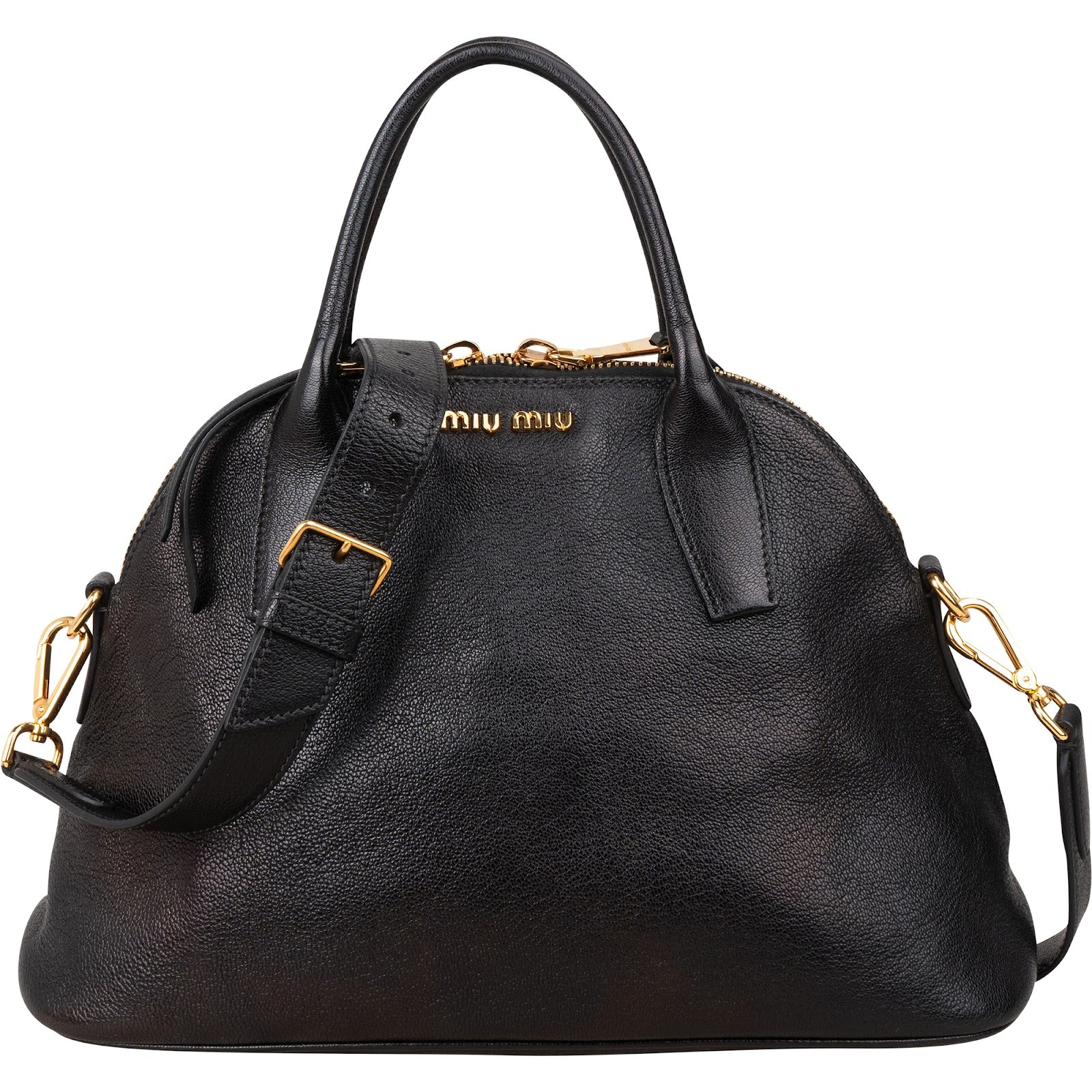 Miu Miu - Grained Leather Dome Crossbody Bag
