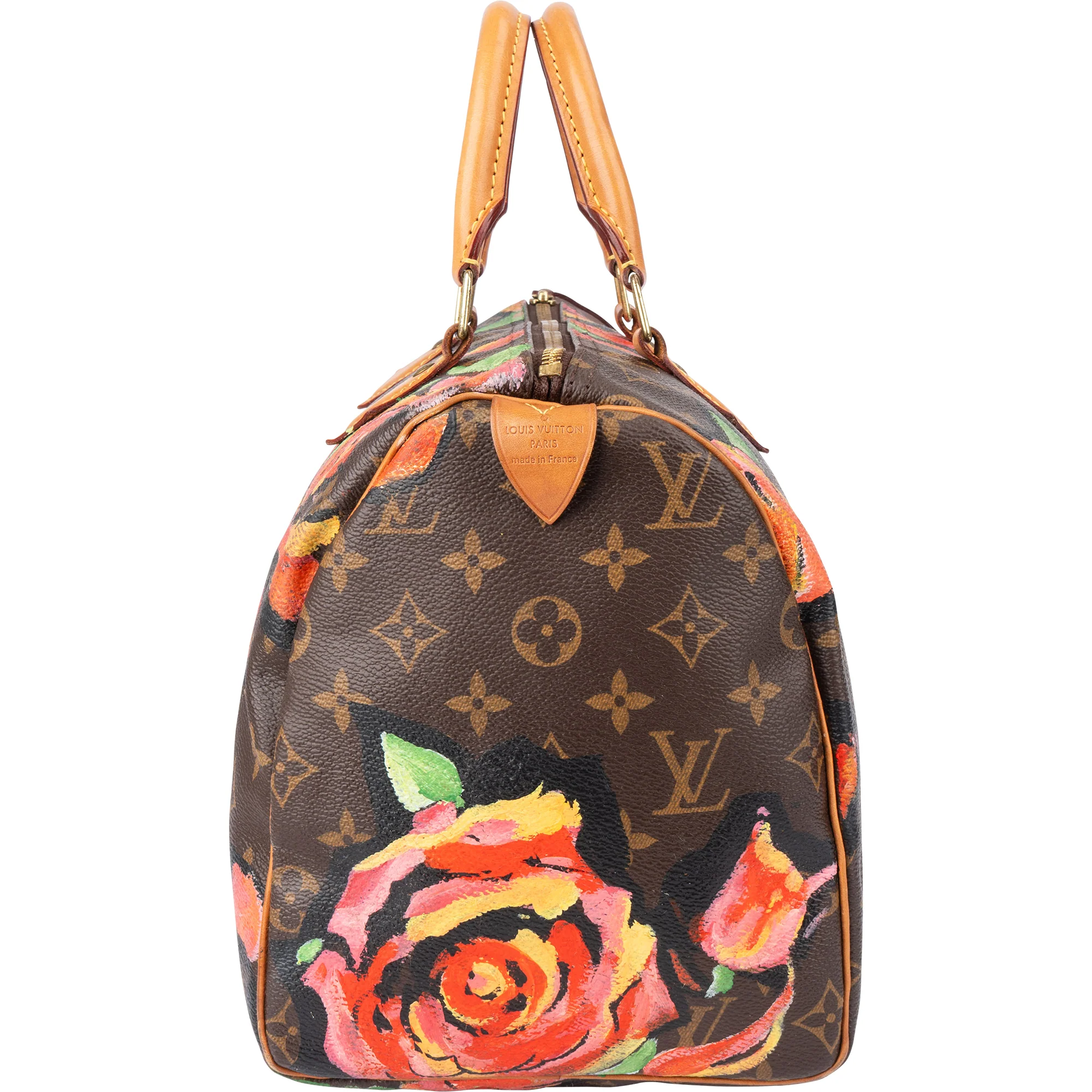 Louis Vuitton Canvas Monogram Roses By Stephen Sprouse Speedy 30 Boston Bag