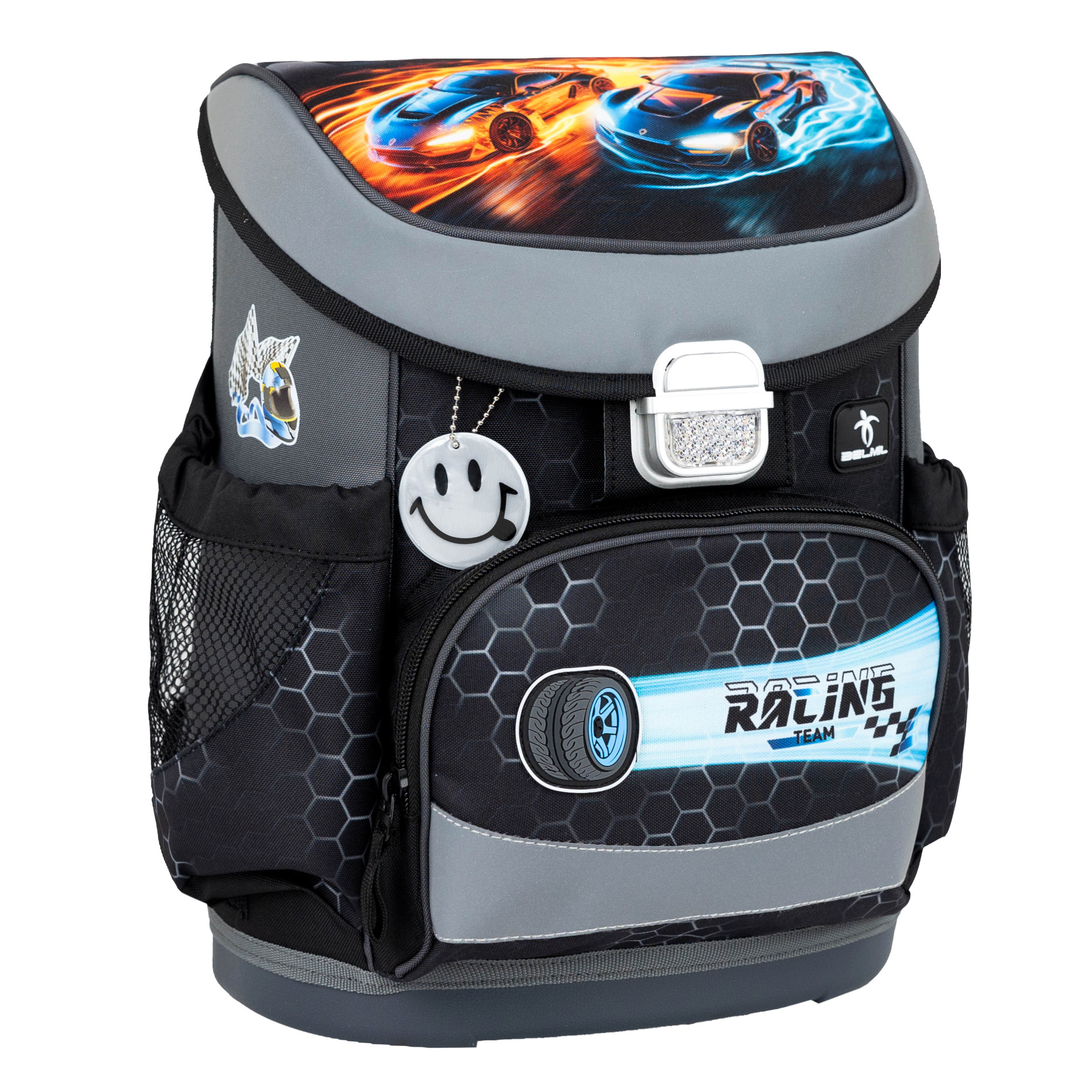 Belmil Mini-Fit ergonomisches Schulranzen-Set 4-teilig "Race It"