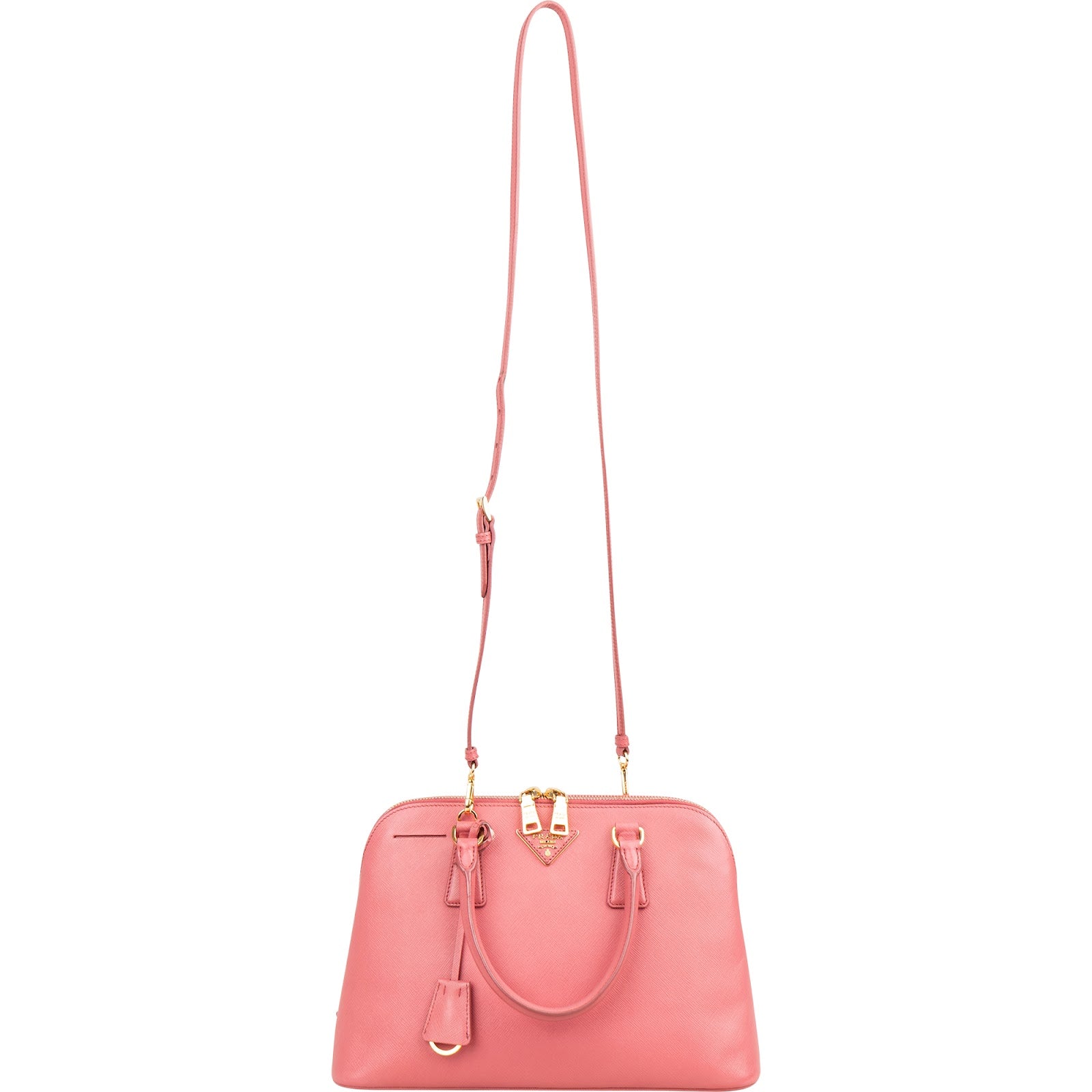 Prada Pink Saffiano Leather Promenade Handbag