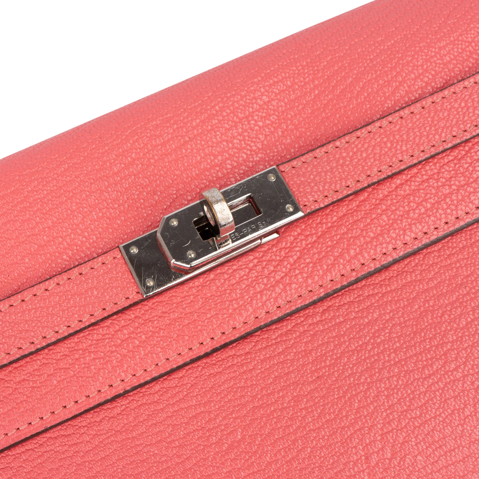 Hermès Pink Chevre Leather Kelly Wallet