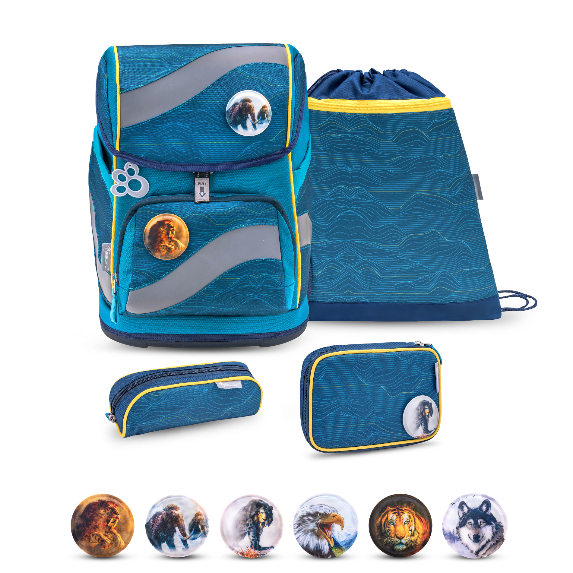 Smarty ergonomisches Schulranzenset 5tlg. - Waves Orange