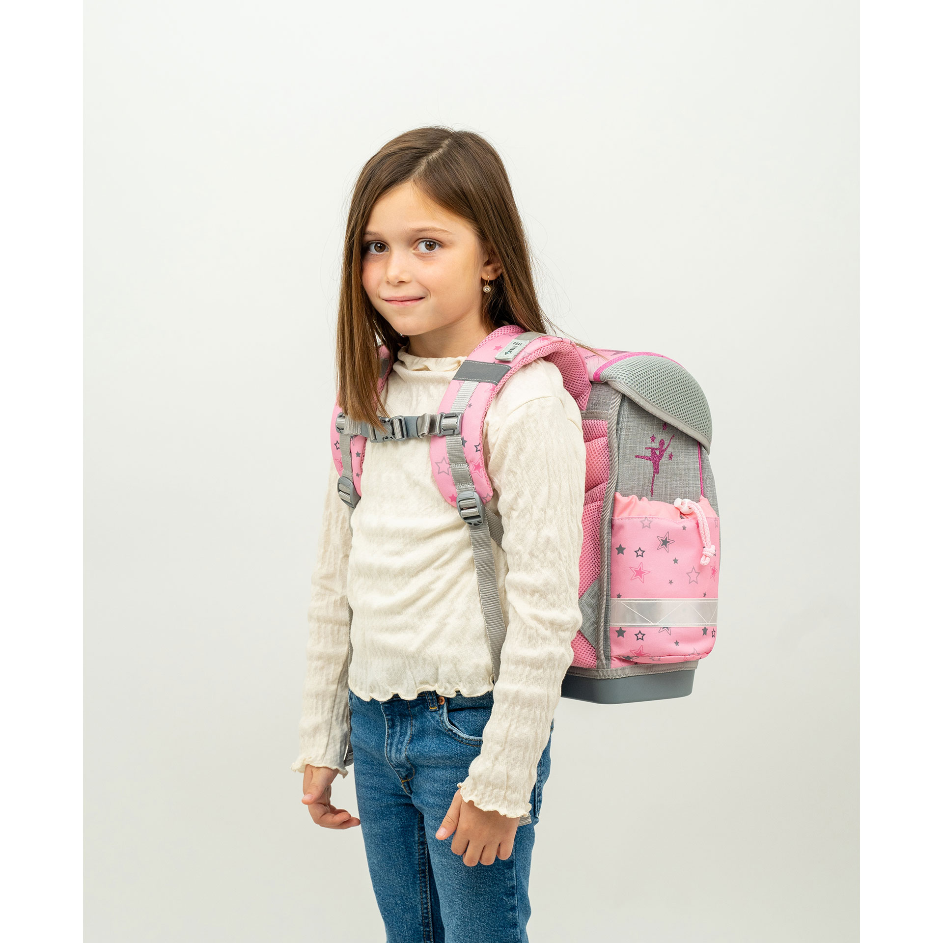 Classy ergonomisches Schulranzen-Set 4-teilig - Ballet Light Pink