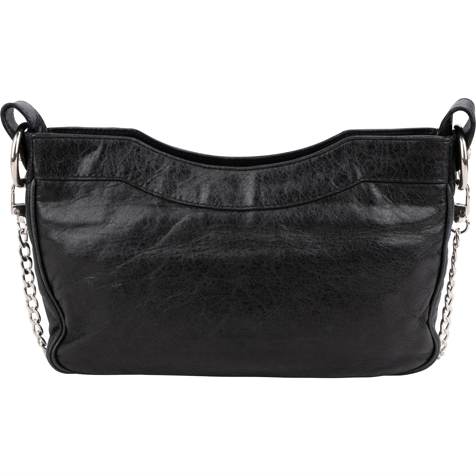 Balenciaga Black Leather City Mini Pochette Crossbody Bag