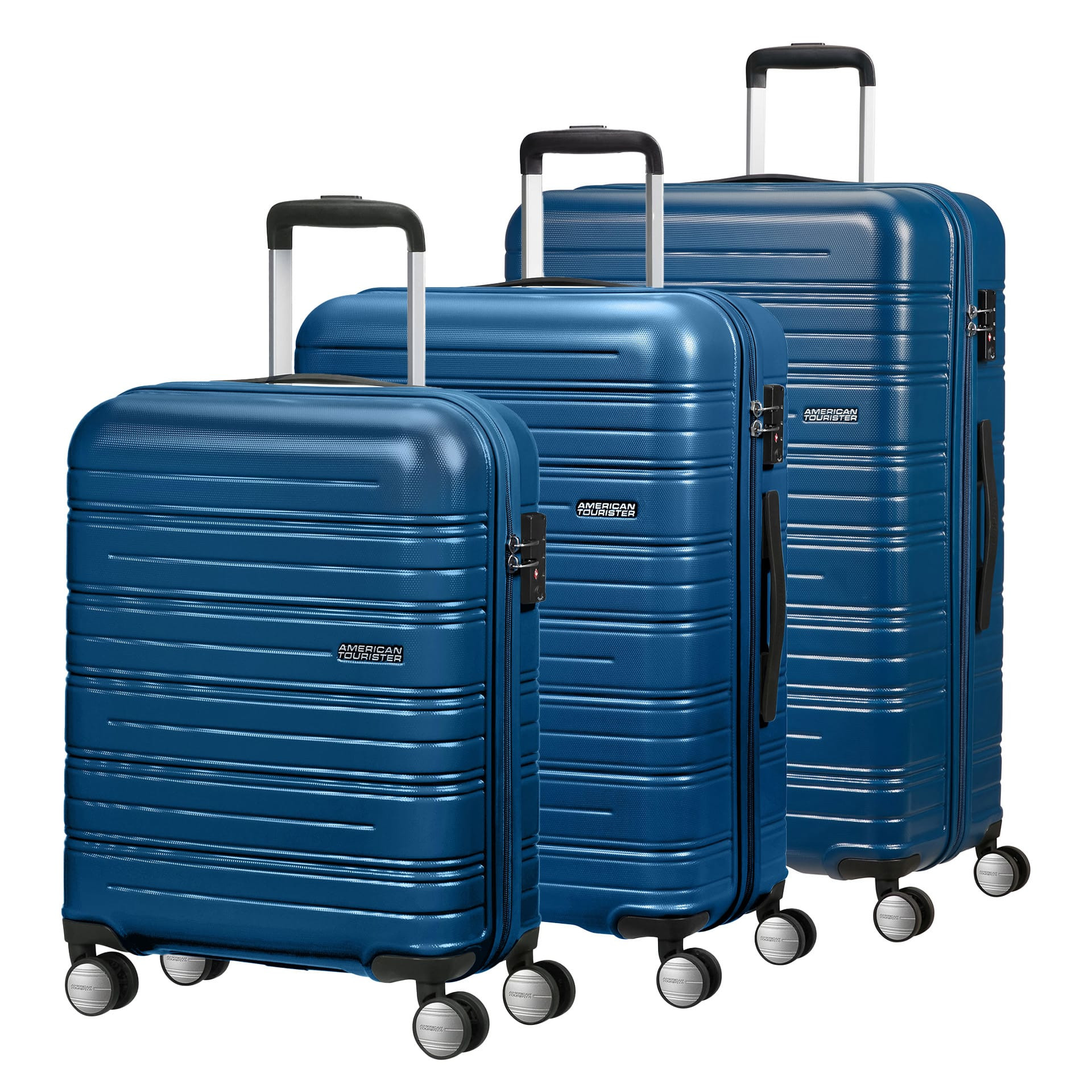 American Tourister HIGH TURN 3-piece suitcase set Dark Navy