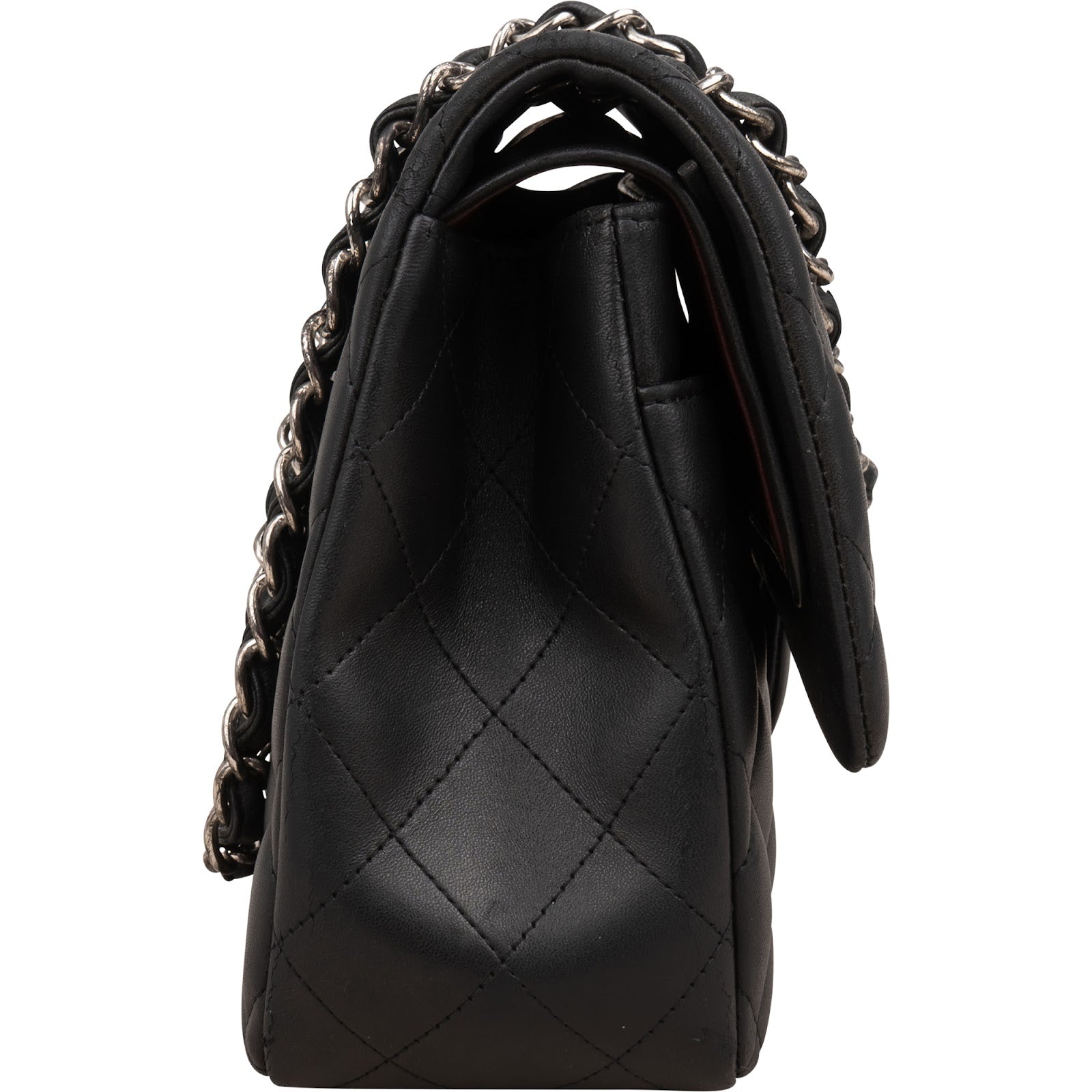 Chanel Quilted Lambskin Jumbo Double Flap Crossbody Bag