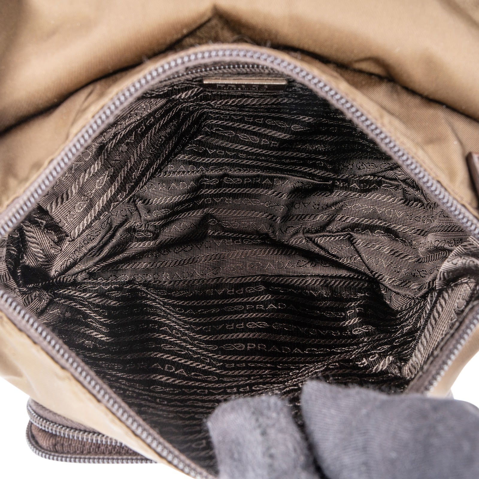 Prada Tessuto Triangle Messenger Bag