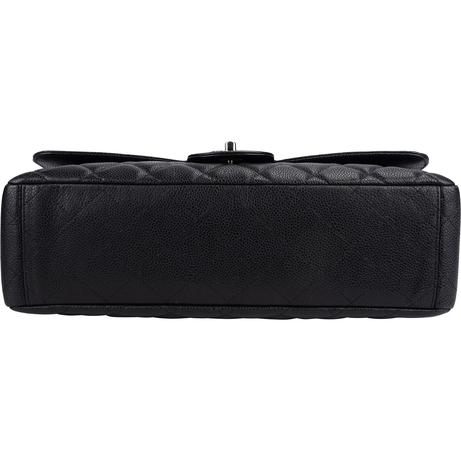 Chanel Quilted Caviar Leather Palladium Maxi Single-Flap Crossbody Bag