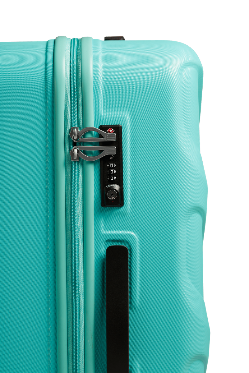 3-tlg. Hartschalen-Koffer-Set mit 4 Rollen, Arrow 2 - Turquoise