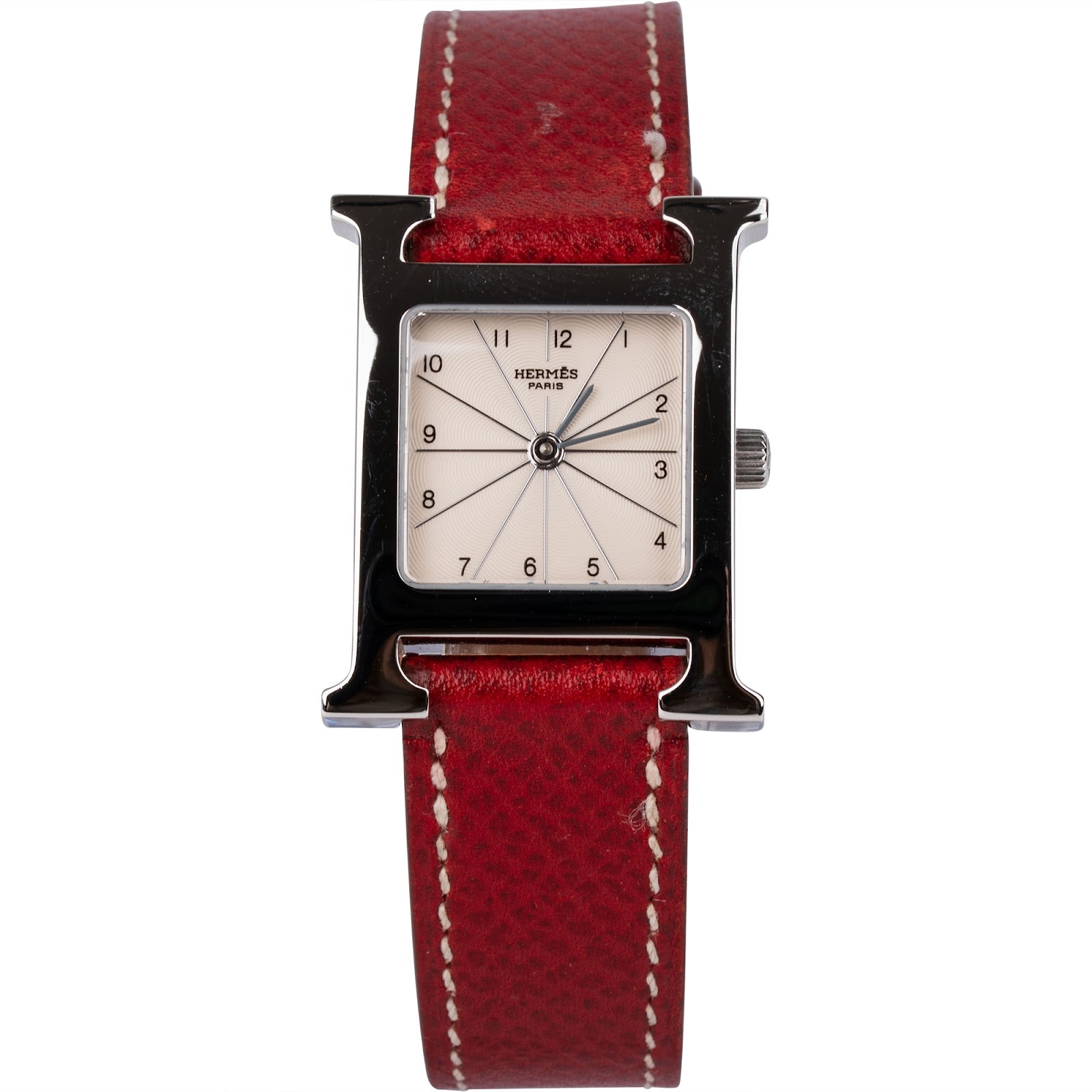 Hermès Silver Tone Heure H Damenuhr HH1.210
