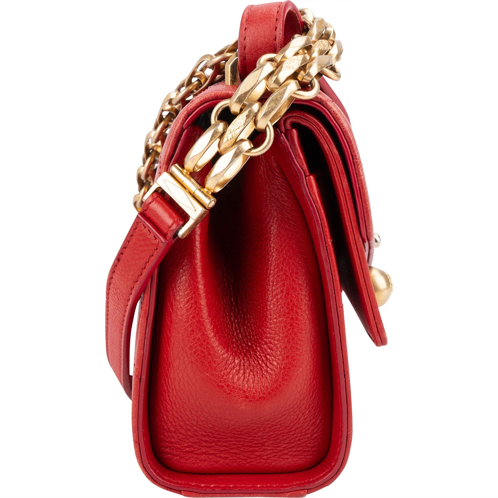 Chanel Stitched Leather Chevron Envelope Double Flap Shoulder Crossbody Bag