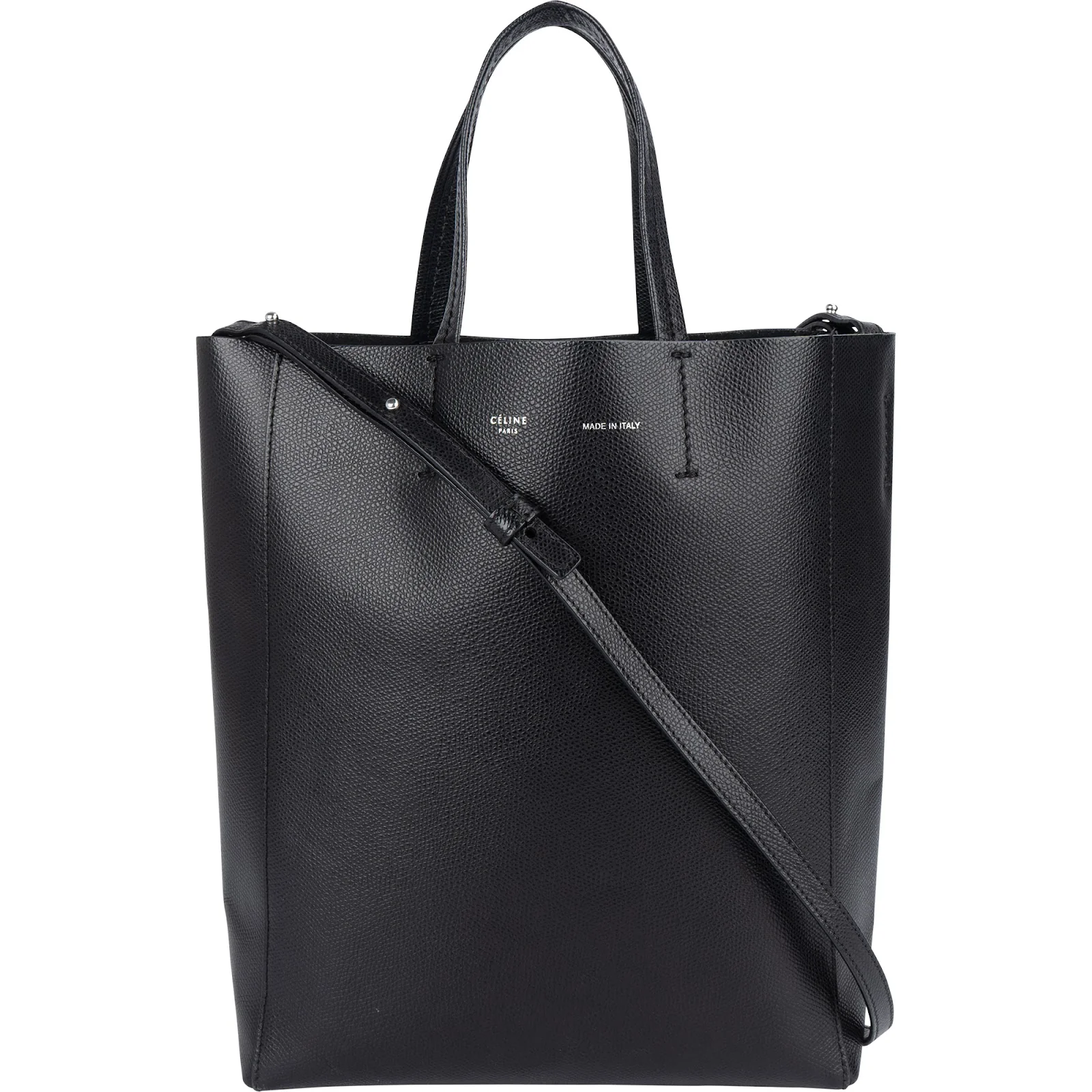 Céline Grained Calfskin Vertical Cabas Crossbody Handbag