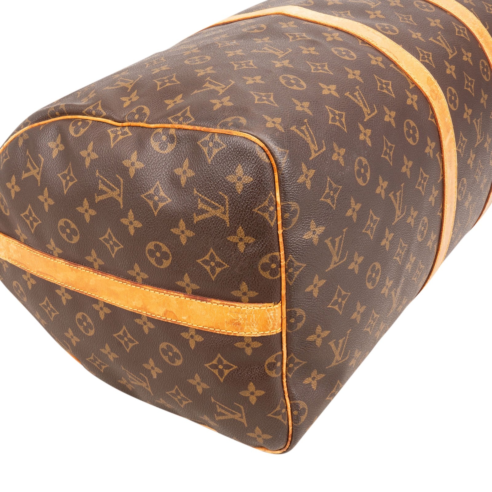 Sac de voyage Louis Vuitton Keepall 55 en toile Monogram avec bandoulière
