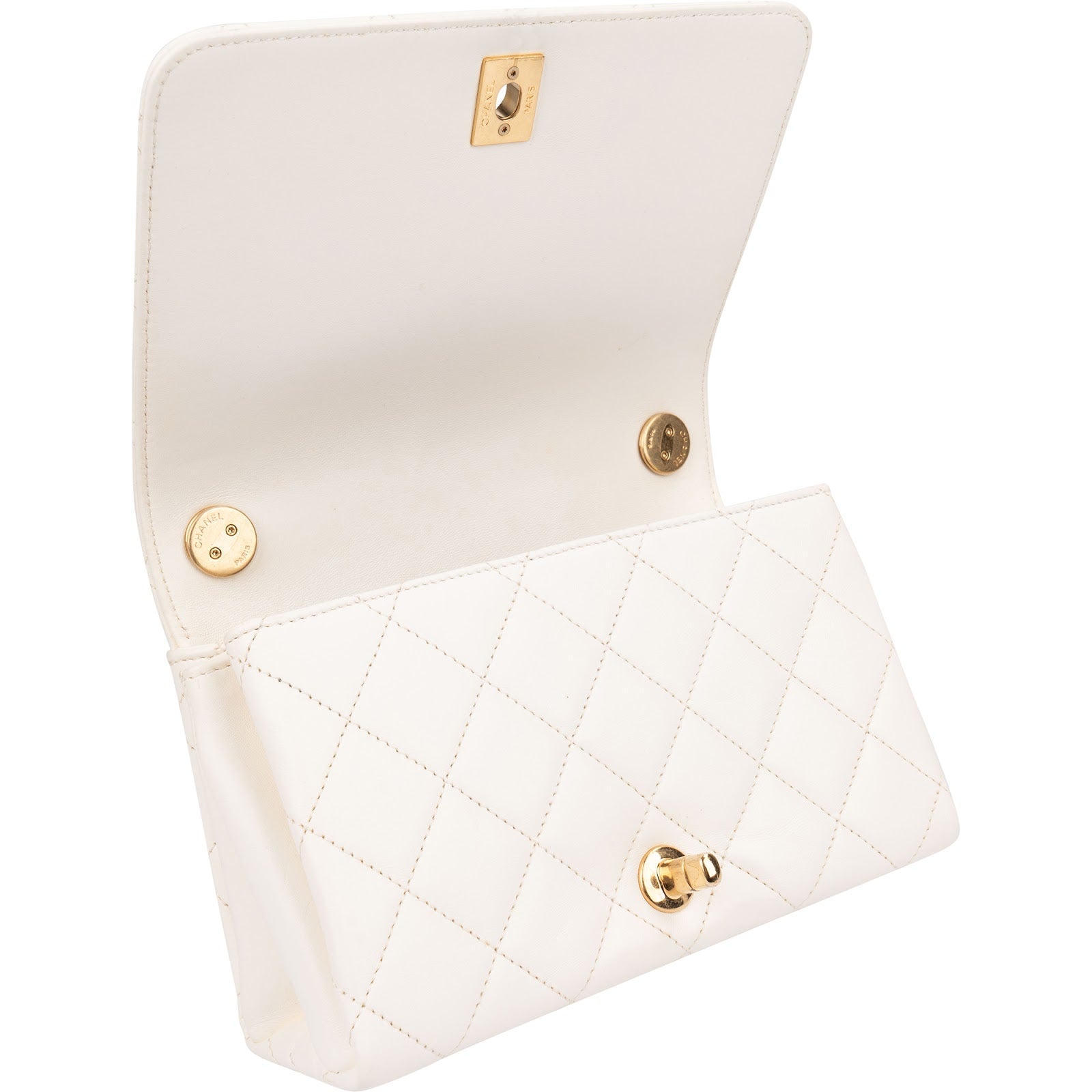 Chanel – Crossbodytas met enkele flap van gewatteerd lamsleer