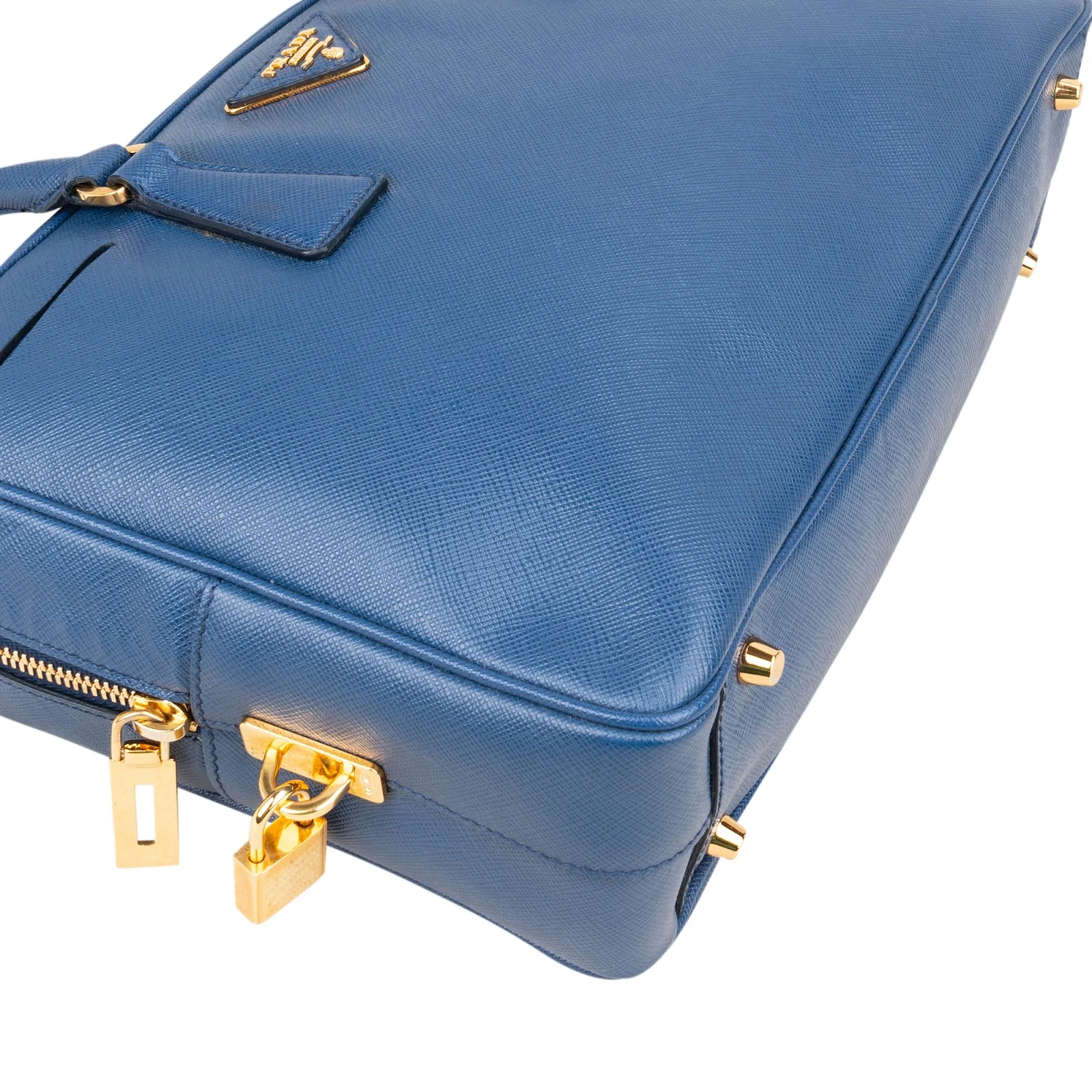 Prada Saffiano Leather Bauletto Satchel Handbag