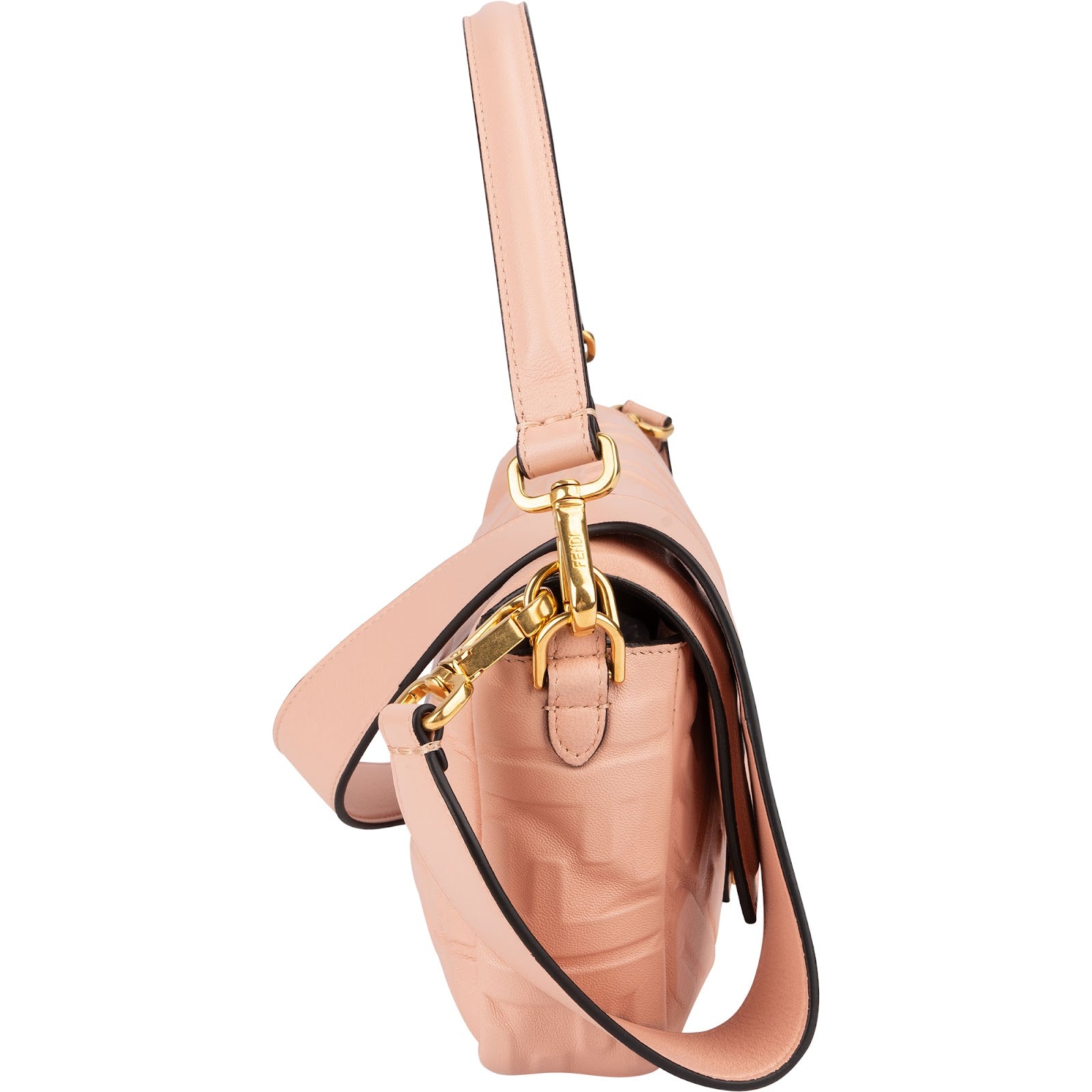 Fendi – Baguette Embossed Monogram FF Crossbody Bag