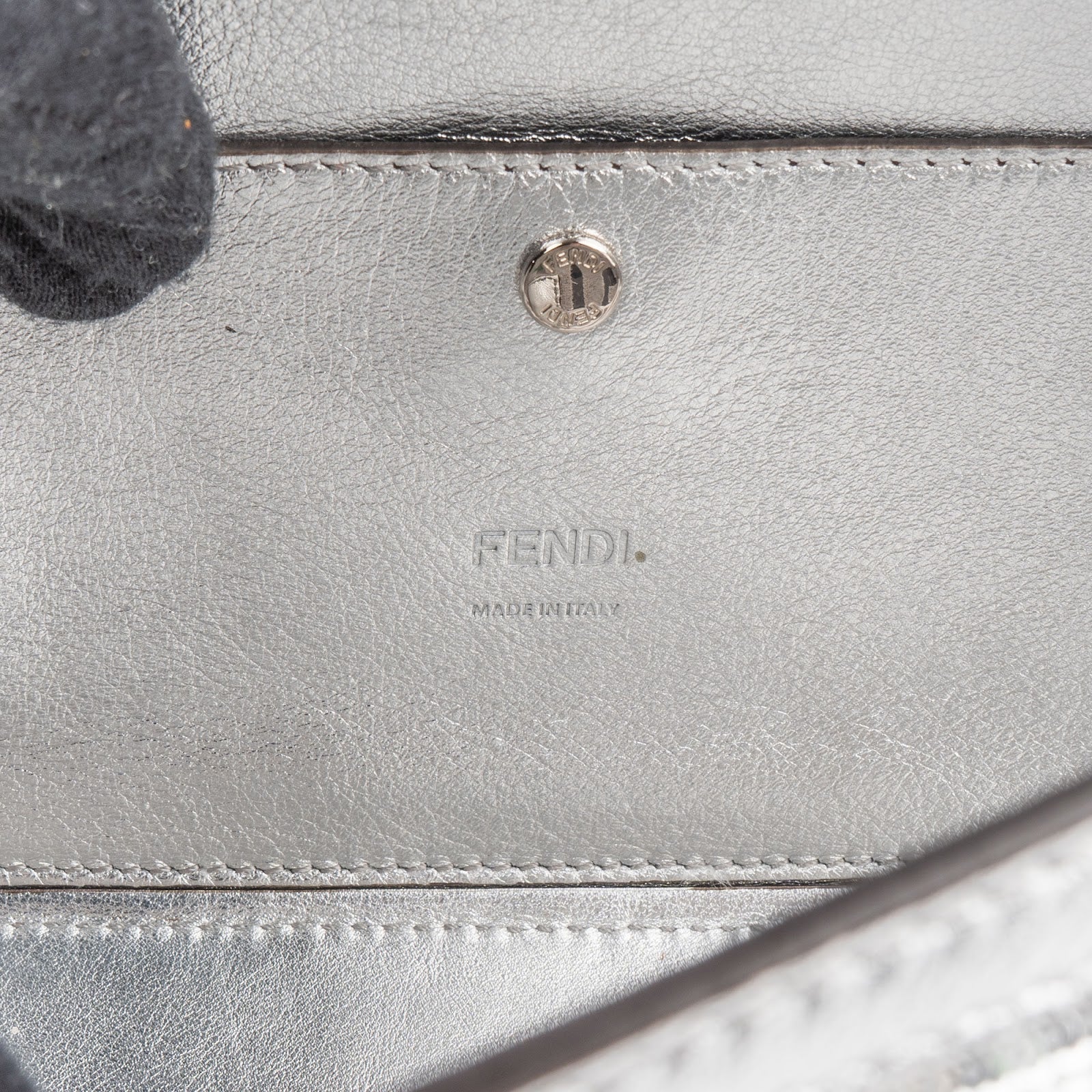 Fendi FF Sequin Embroidered Monogram Baguette Shoulder Handbag