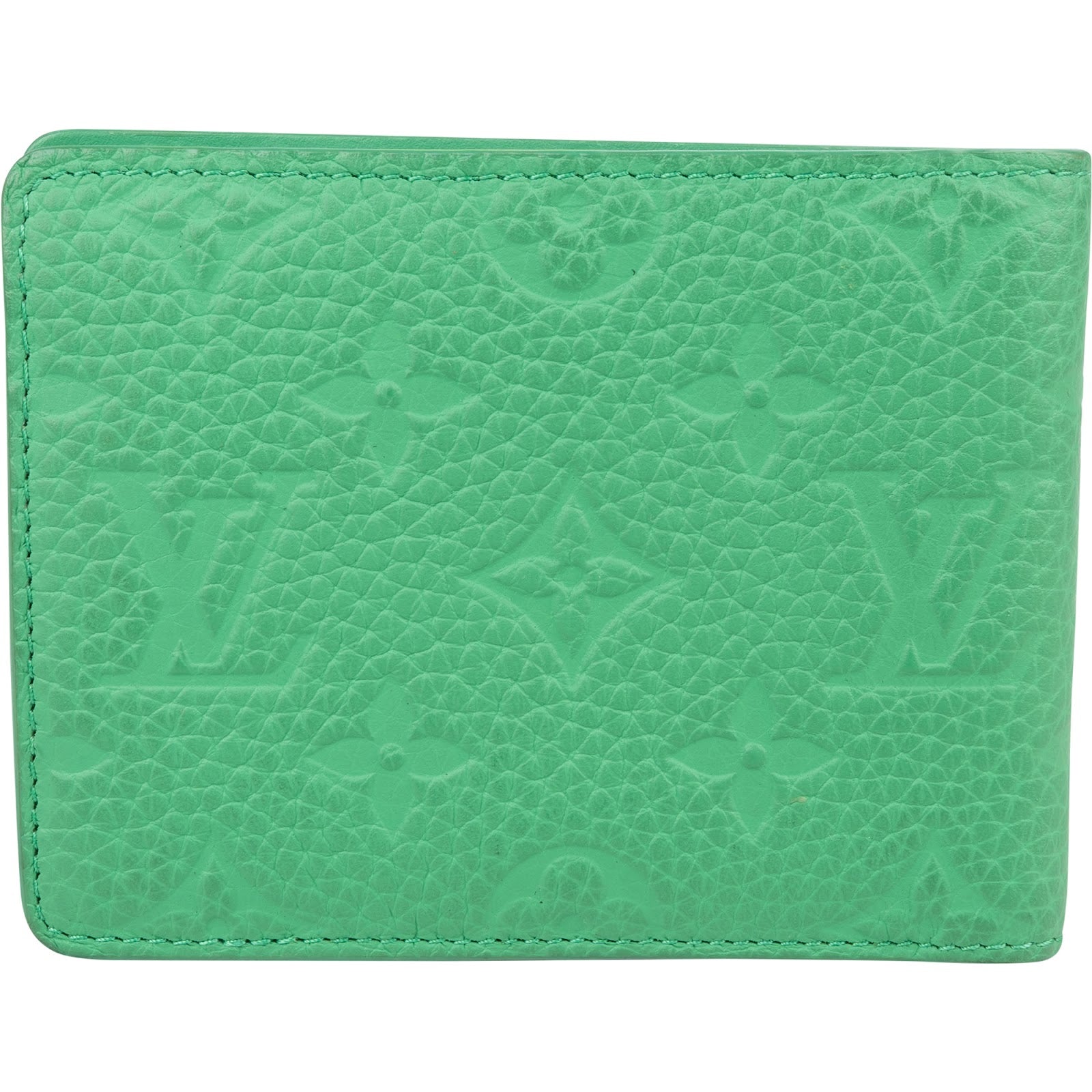 Louis Vuitton Green Monogram Empreinte Leather Slender Wallet