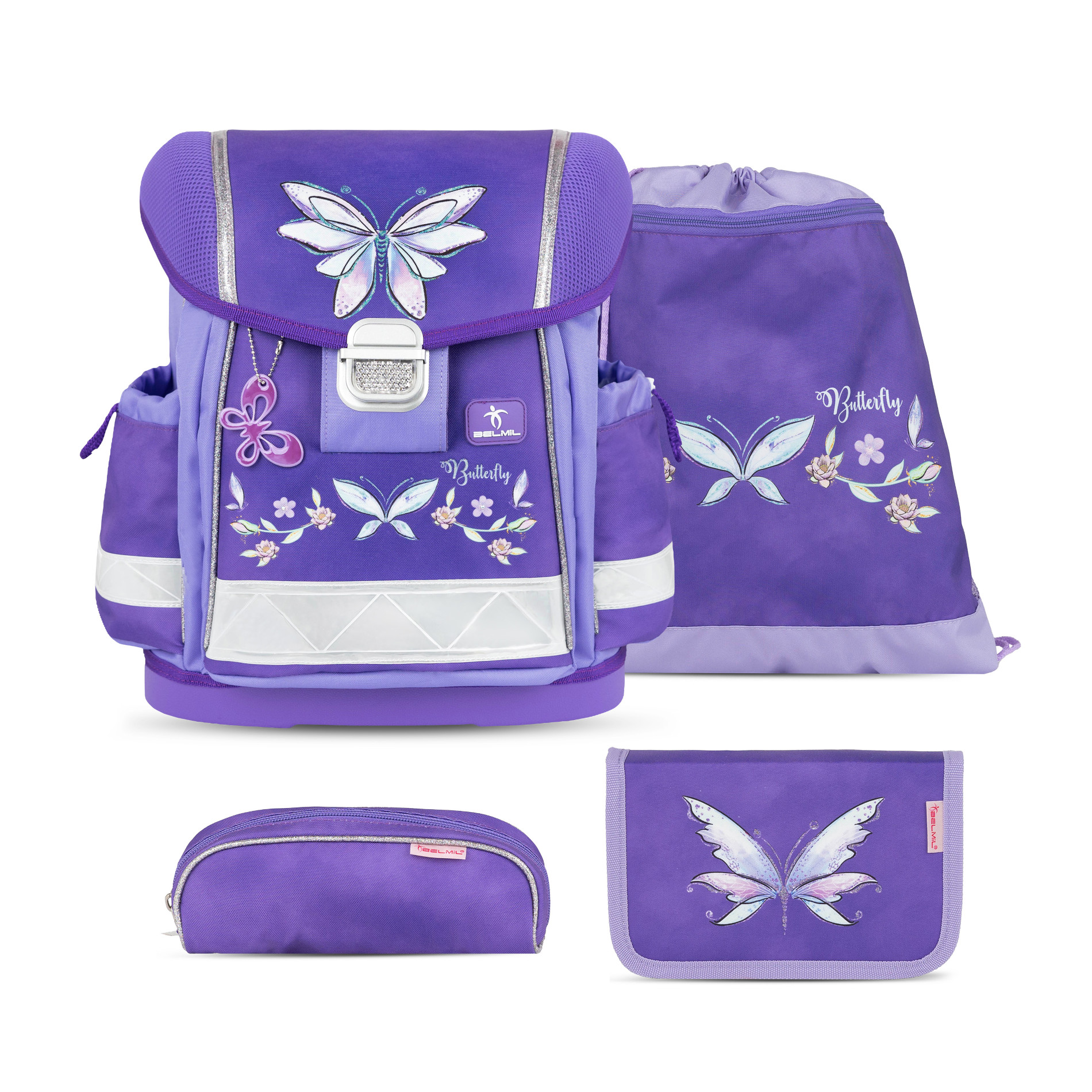 Belmil Classy ergonomisches Schulranzen-Set 4-teilig "Starlight Wings"