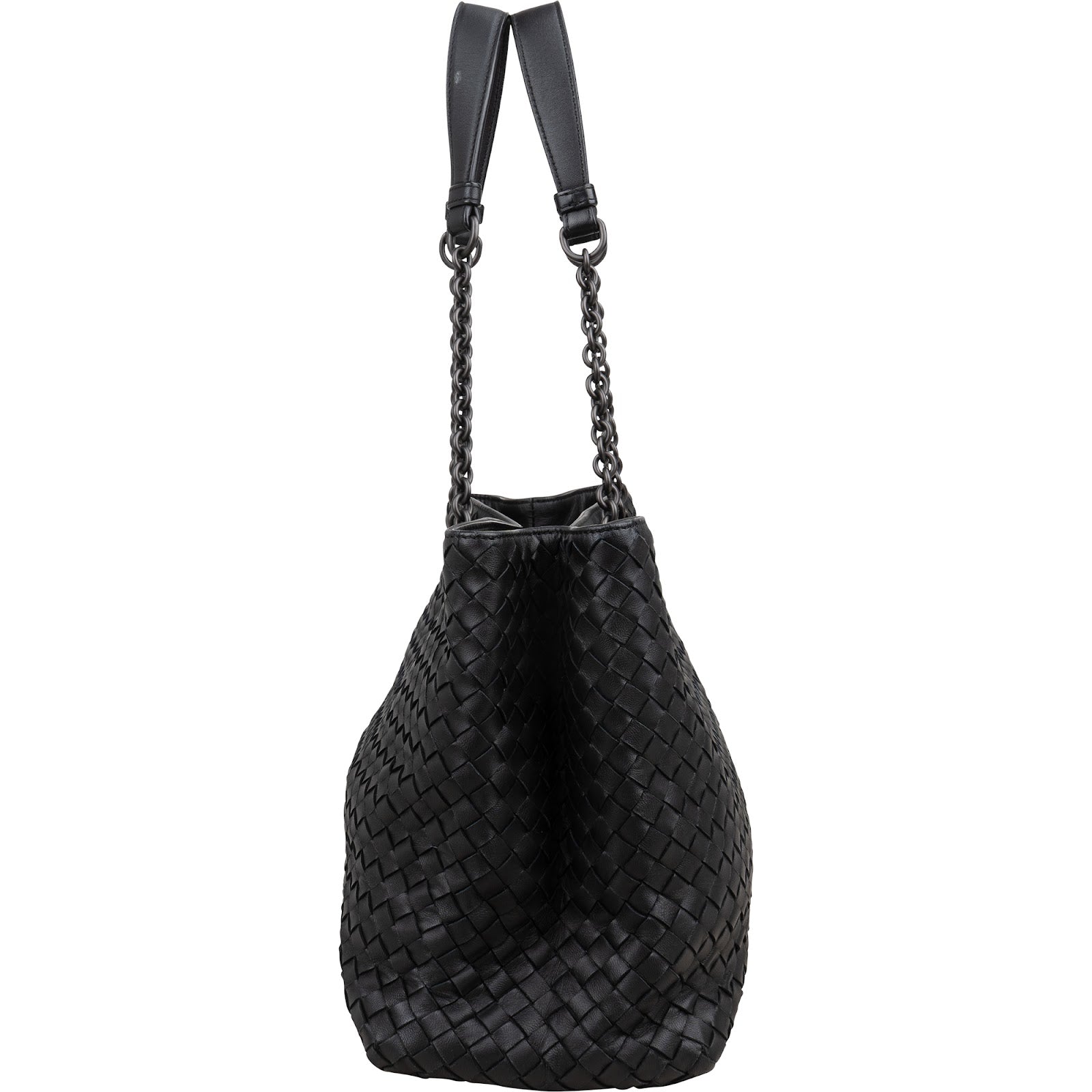 Sac à bandoulière à chaîne en cuir nappa Intrecciato de Bottega Veneta
