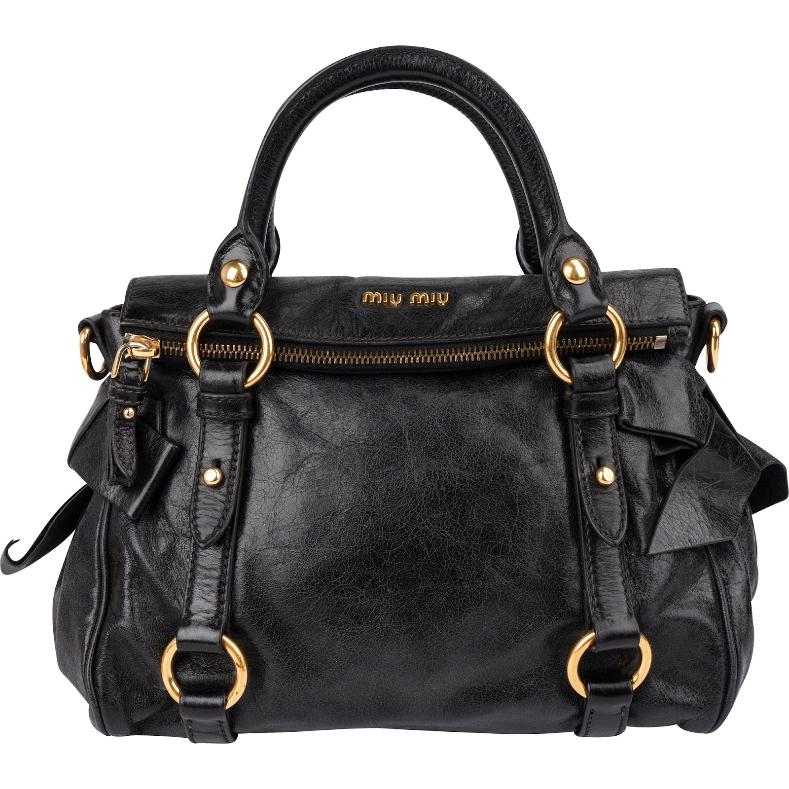 Miu Miu - Vitello Lux Bow Handbag