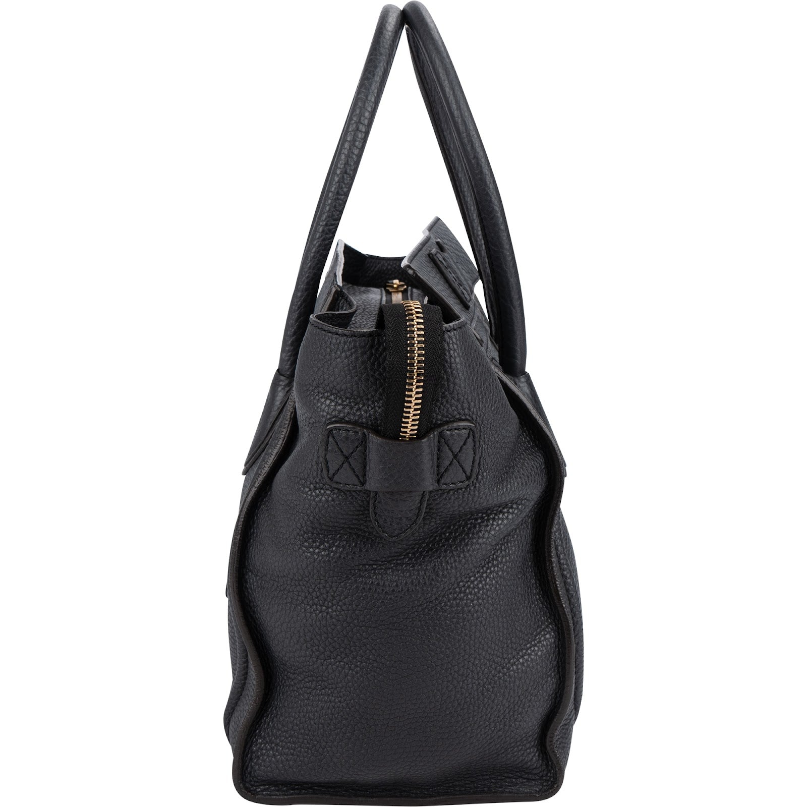 Céline Grained Calfskin Luggage Handbag
