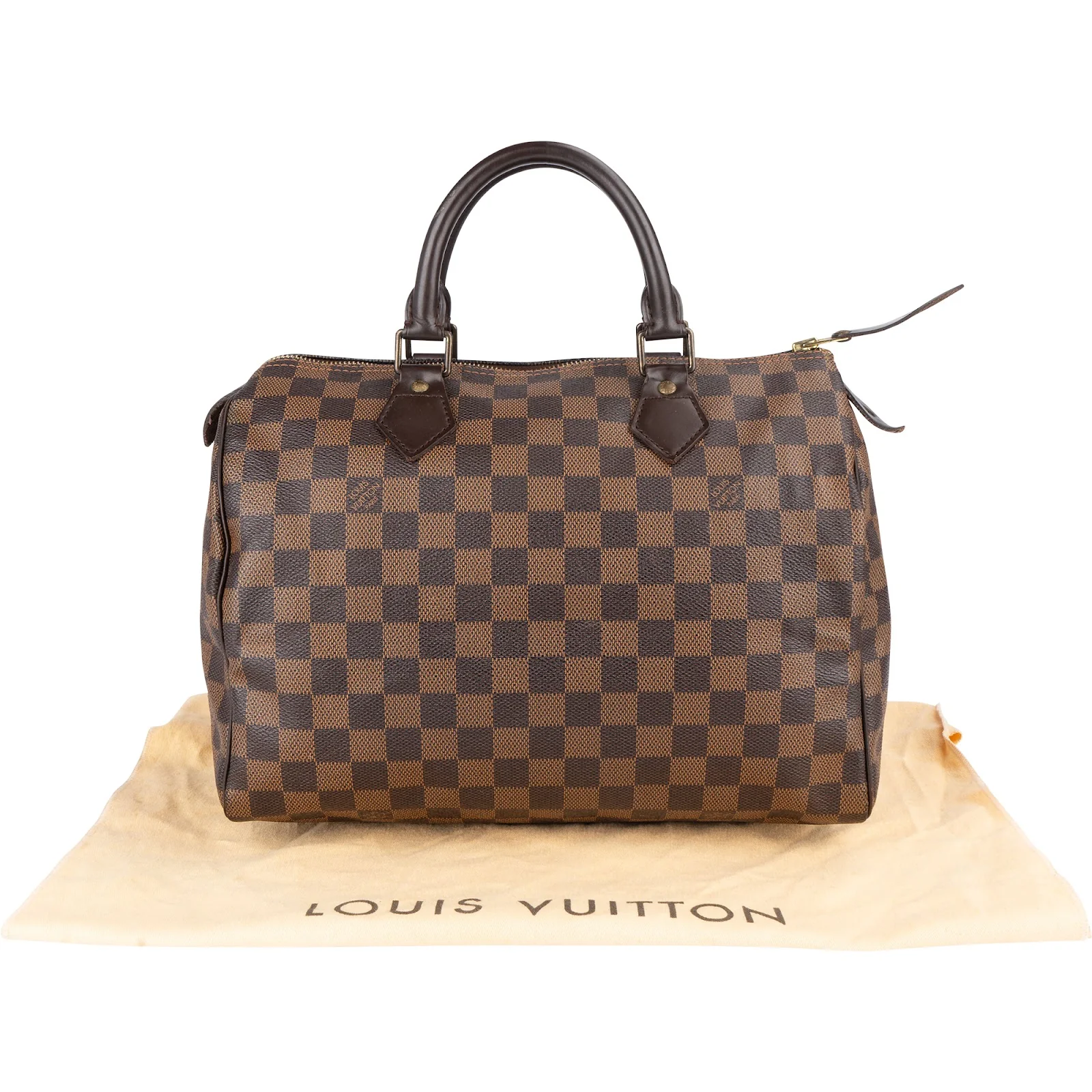 Louis Vuitton Monogram Damier Ebene Speedy 30  Boston Bag